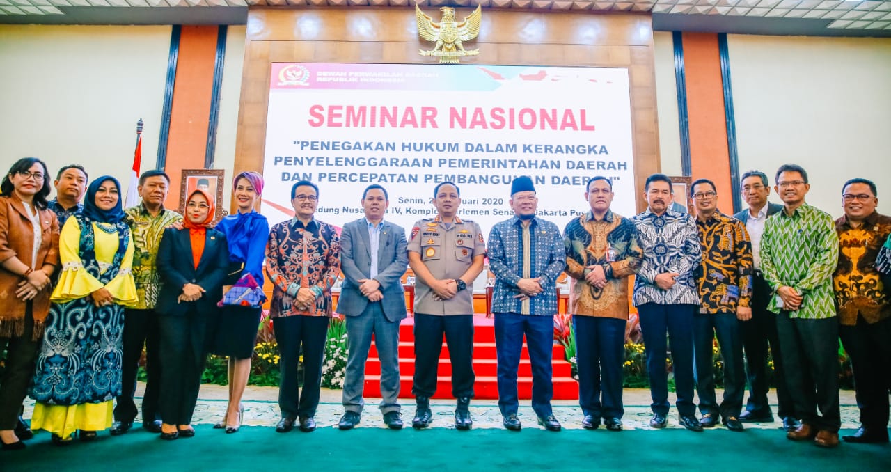 Seminar Nasional digelar DPD RI di Gedung Nusantara IV, Jakarta, Senin (24/2). 