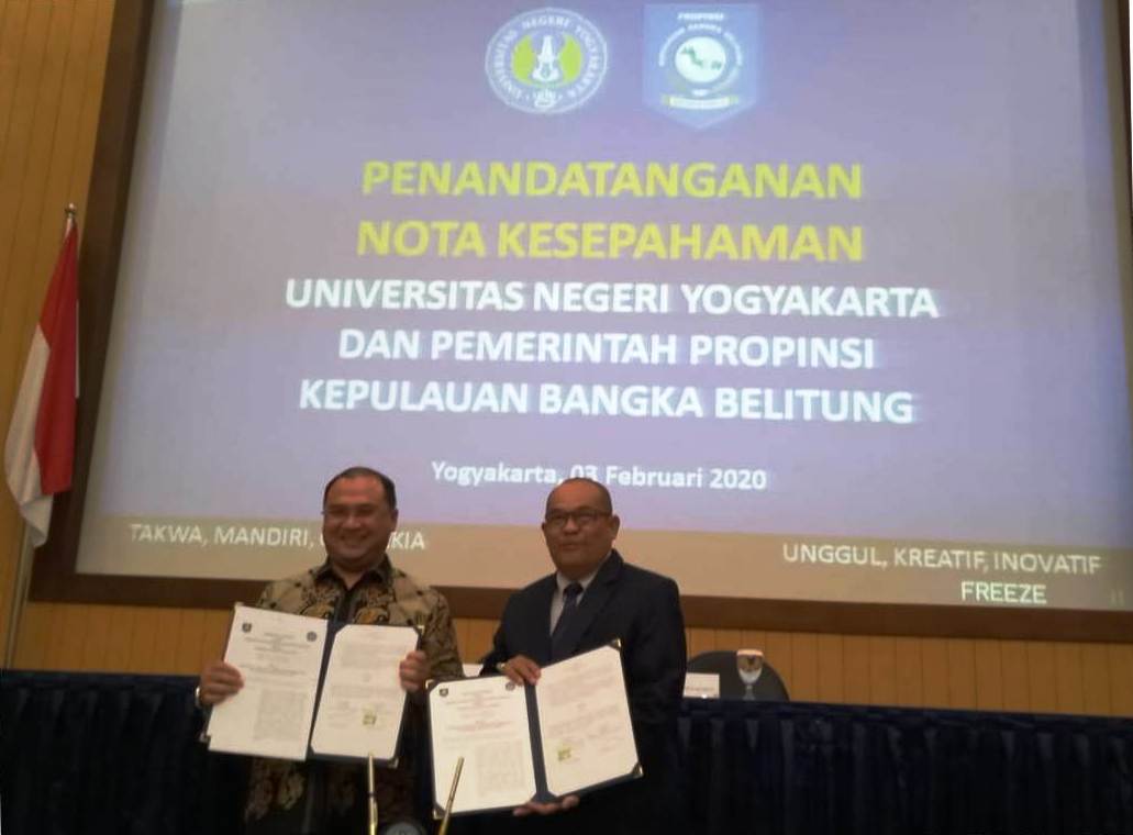 Tingkat SDM Pendidikan, Babel Lanjutkan MoU Dengan UNY