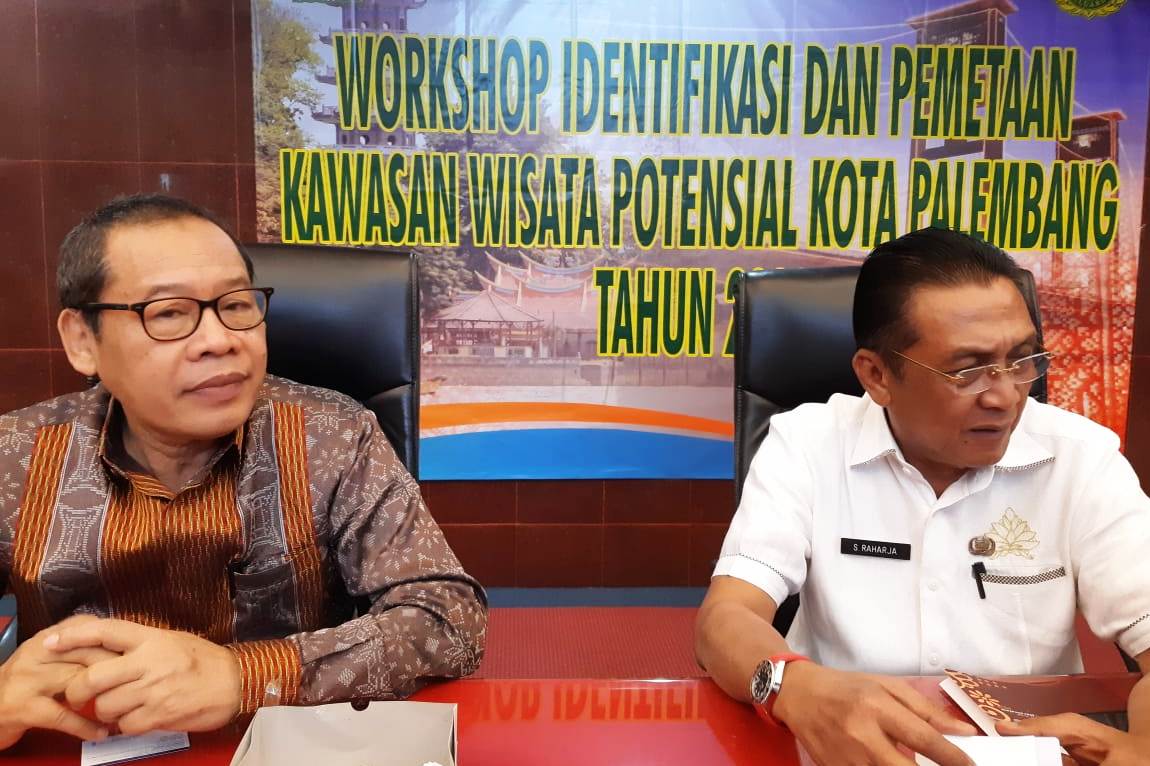 Workshop identifikasi dan pemetaan kawasan wisata potensial Kota Palembang, Rabu (26/2).
