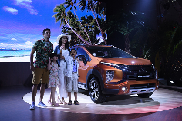 Mobil Mitsubishi Xpander Cross saat peluncurannya di Jakarta, Selasa (12/11/2019).