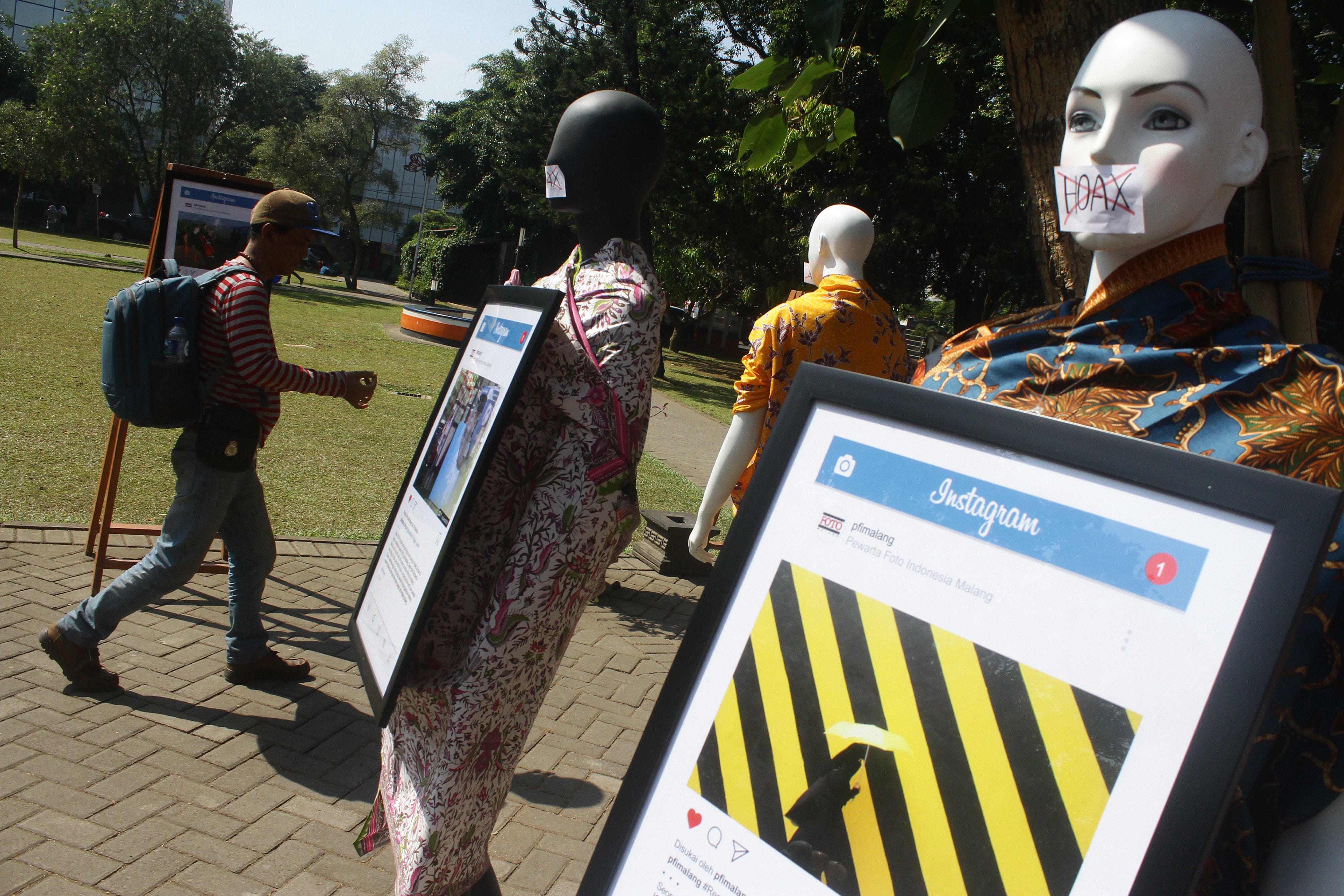 Peringatan antihoaks di peringatan Hari Kebebasan Pers Sedunia, beberapa waktu lalu.