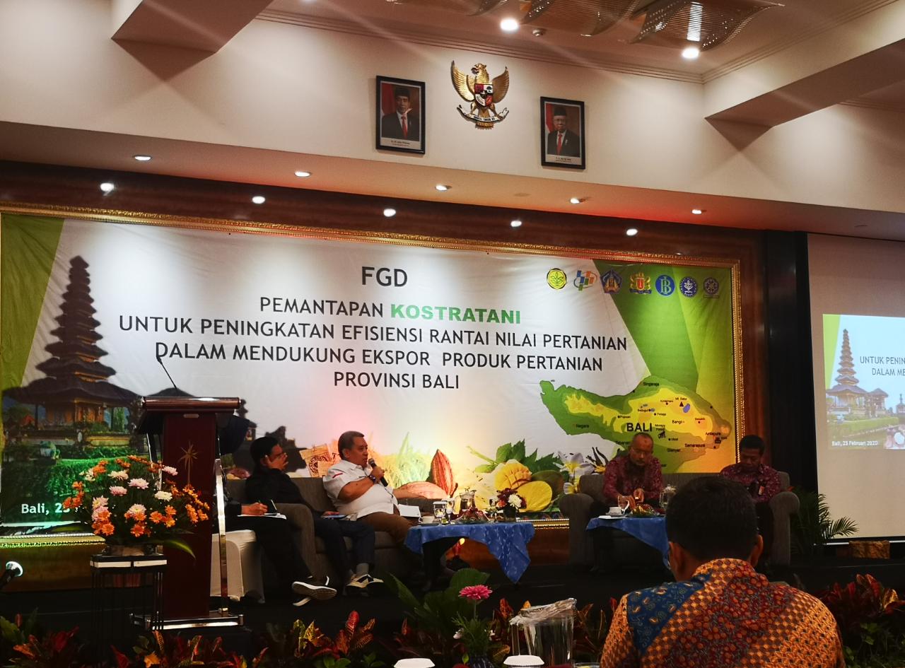 Focus Group Discussion (FGD) Pemantapan Kostratani Dalam Mendukung Ekspor Produk Pertanian, di Hotel Kuta Paradiso, Bali, Selasa (25/2). 