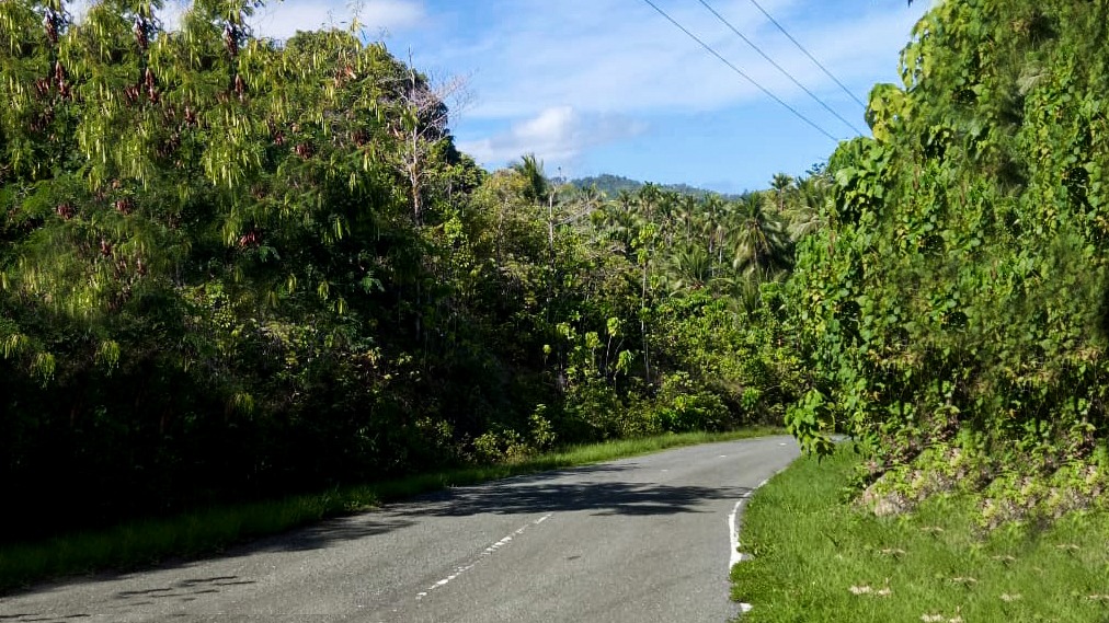 Akses jalan menuju Pulau Morotai