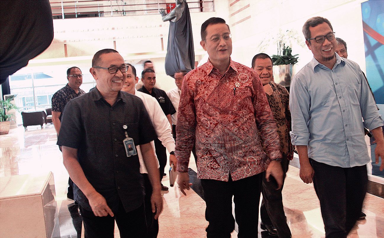  KUNJUNGAN KEMENSOS: Menteri Sosial Juliari P Batubara