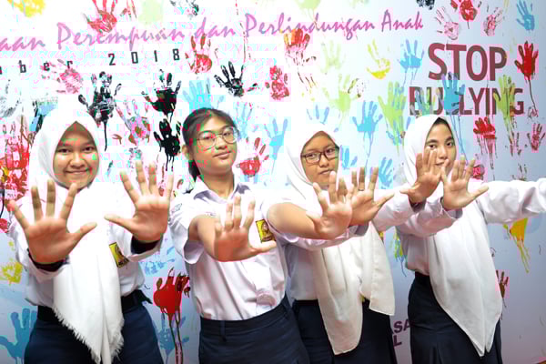  Sejumlah siswa mengikuti kampanye 