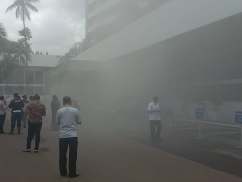 Kebakaran di gedung DPR