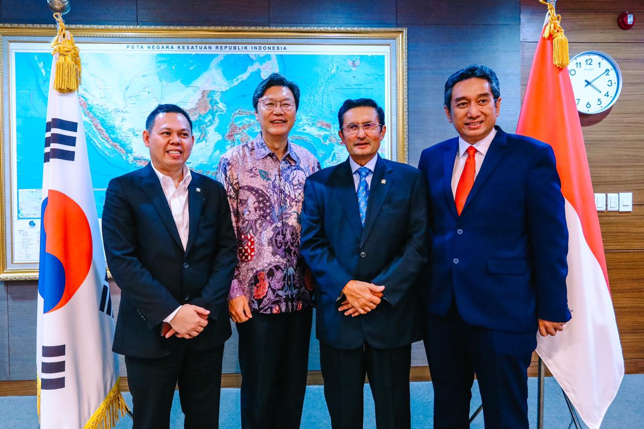 Pertemuan DPD RI dan Kedubes Korsel Kim Chang-beom di Kantor Kedubes Korsel, Jakarta, Kamis (6/2).   