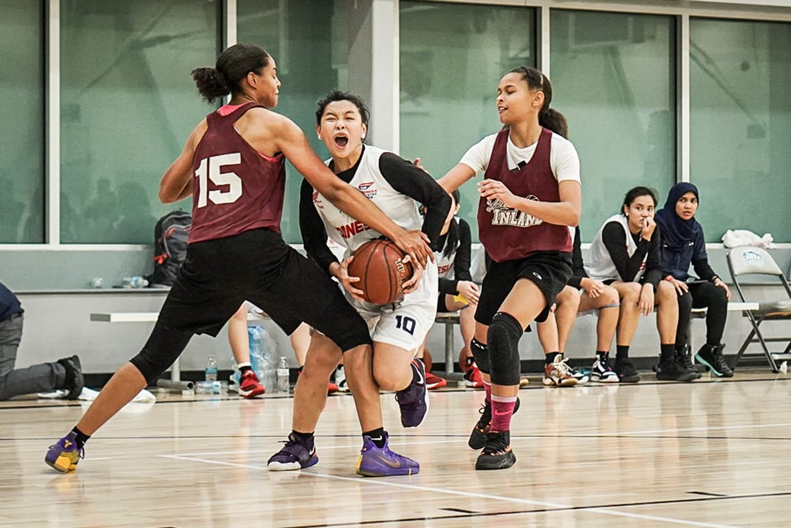 Tim putri DBL All-Star saat berlaga di California