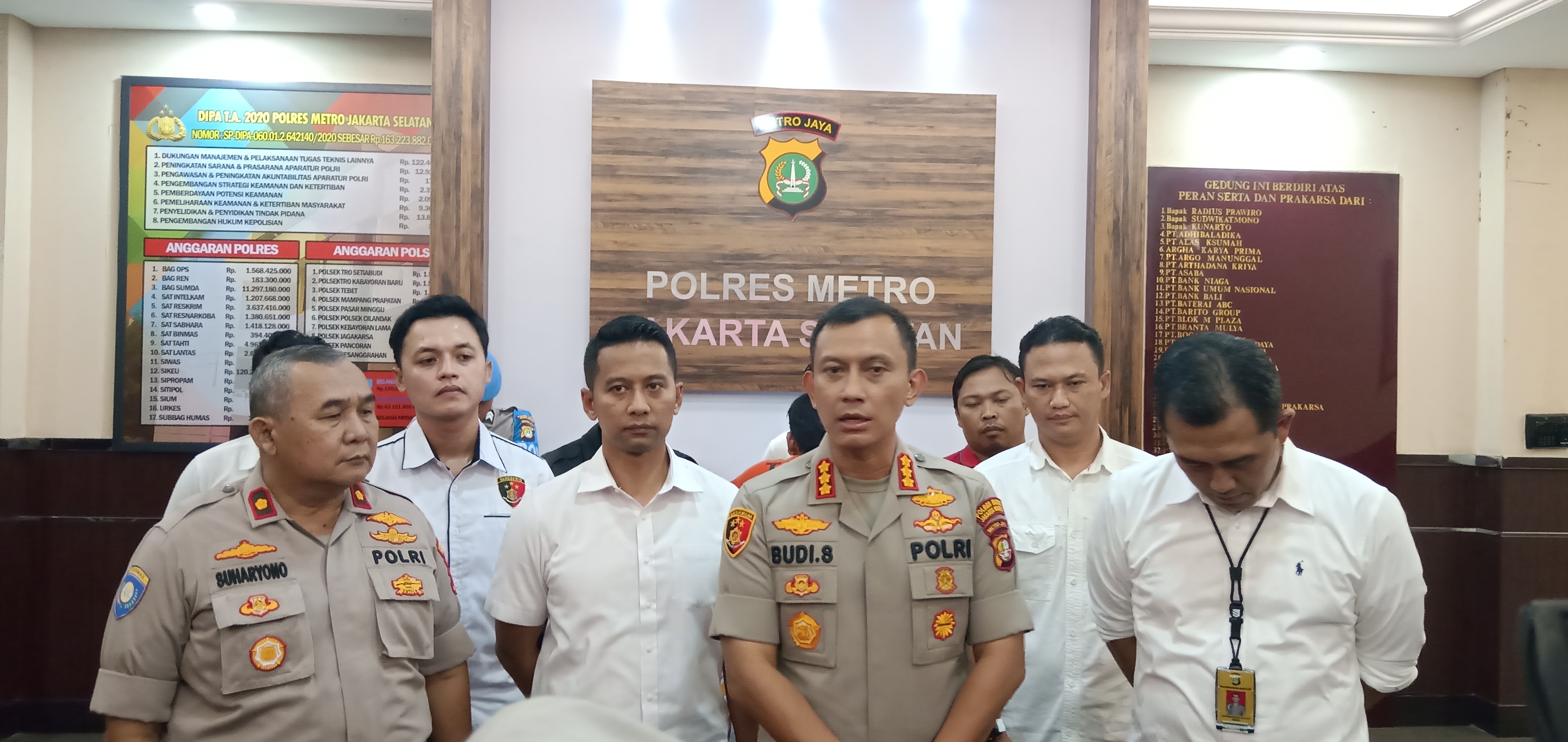 Kapolres Metro Jakarta Selatan, Kombes Budi Sartono di Mapolres Jaksel, Senin (24/2)  