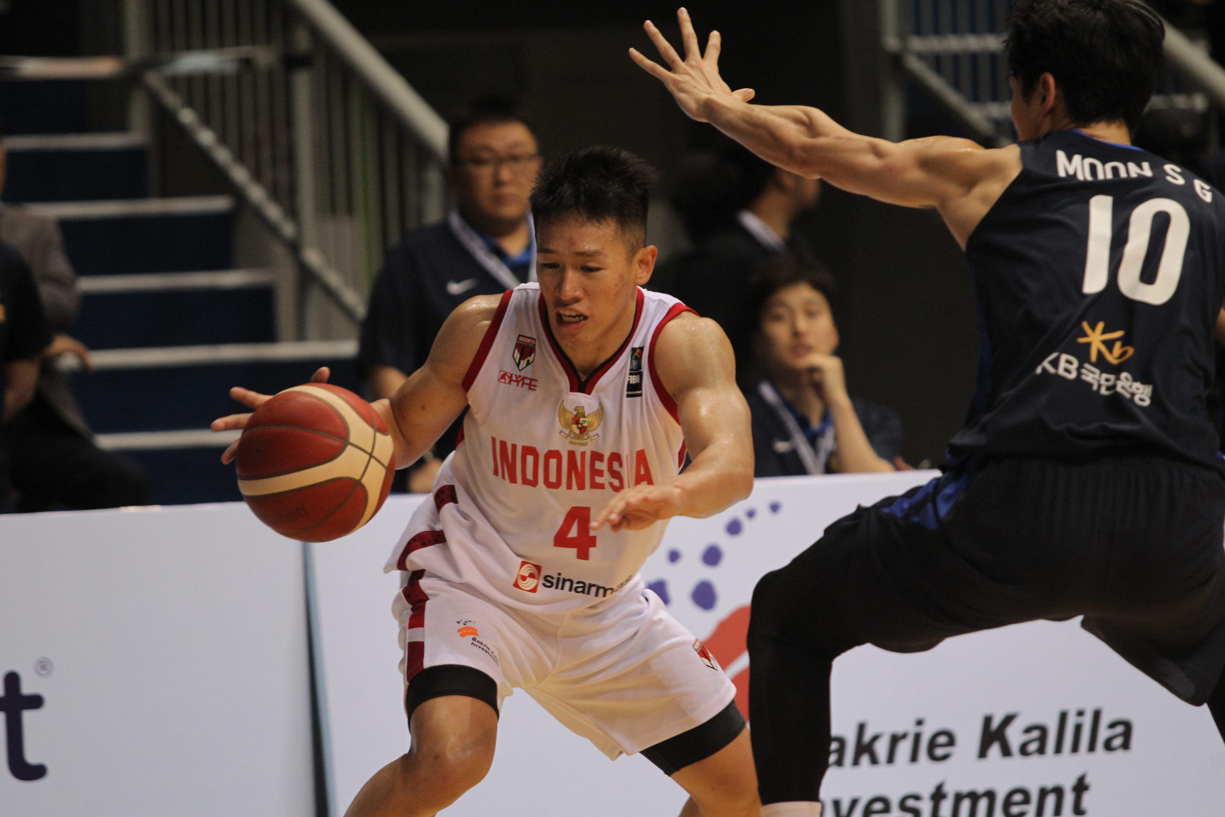 Pemain Timnas Basket Indonesia Abraham Damar Grahita yang dipulangkan karena persoalan etika