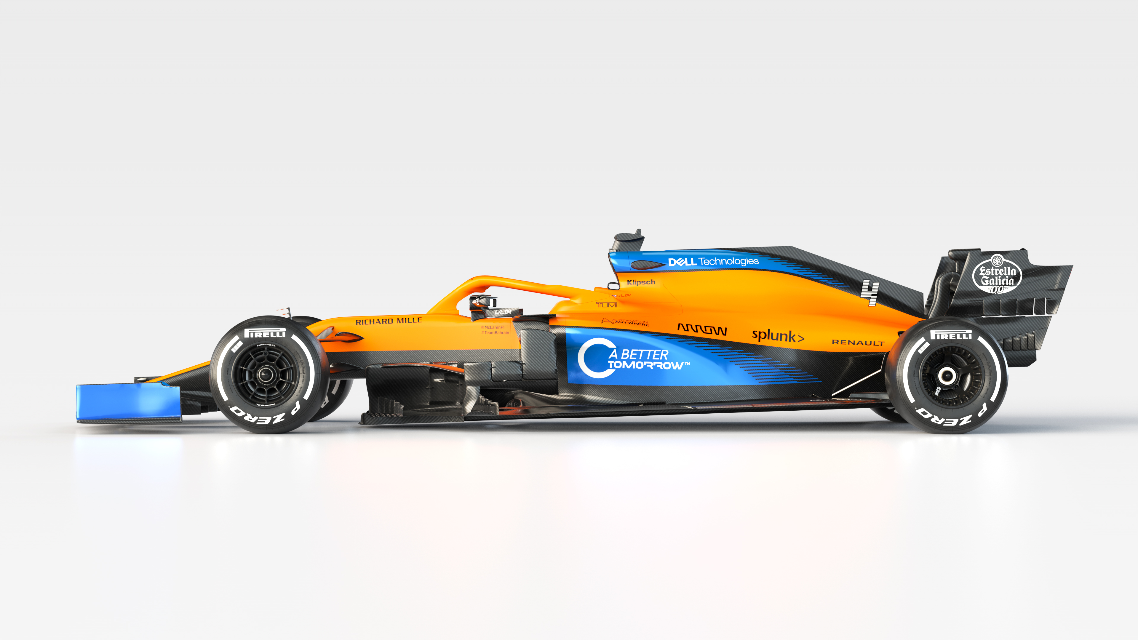 Mobil MCL35 yang akan digunakan McLaren di Formula 1 musim 2020.