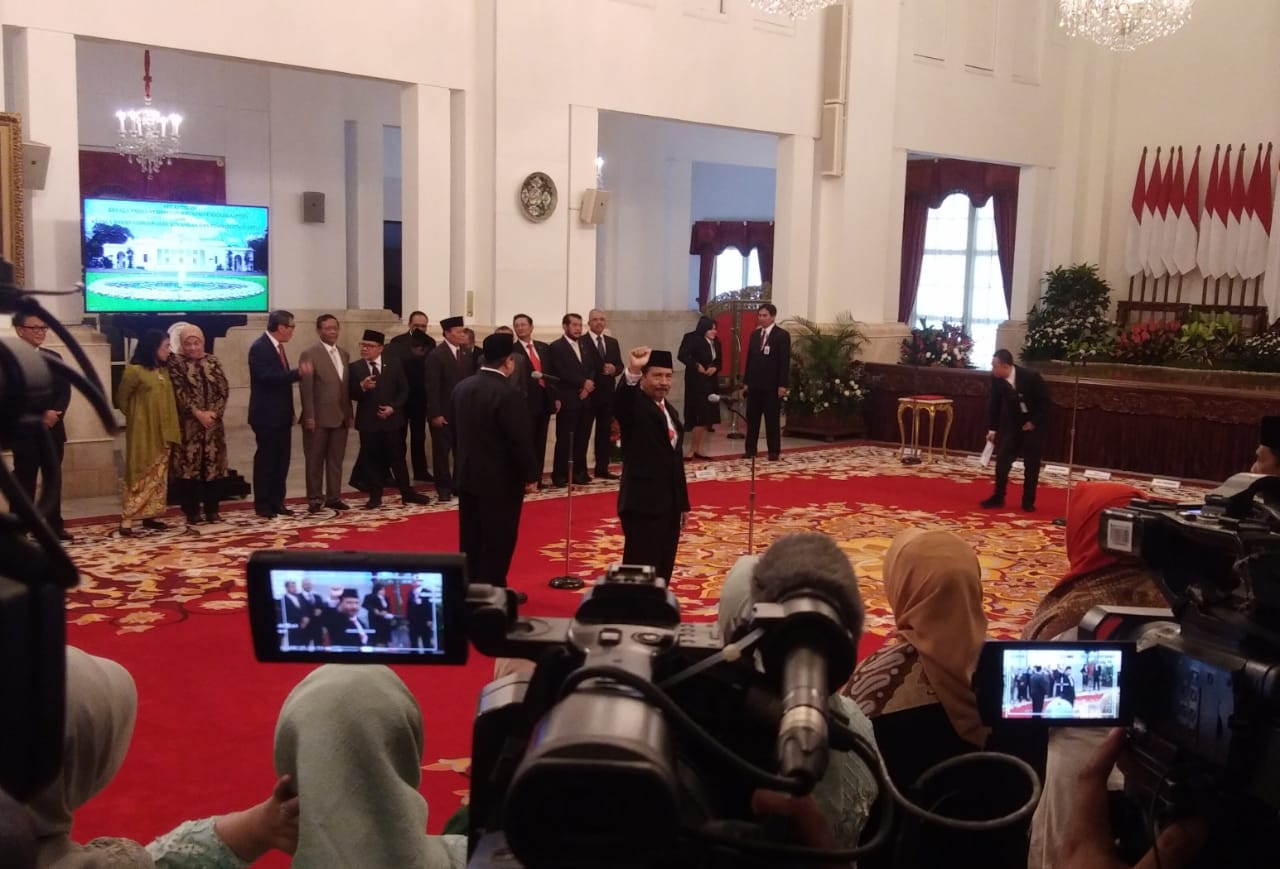 Pelantikan Kepala BPIP Yudian Wahyudi di Istana Negara