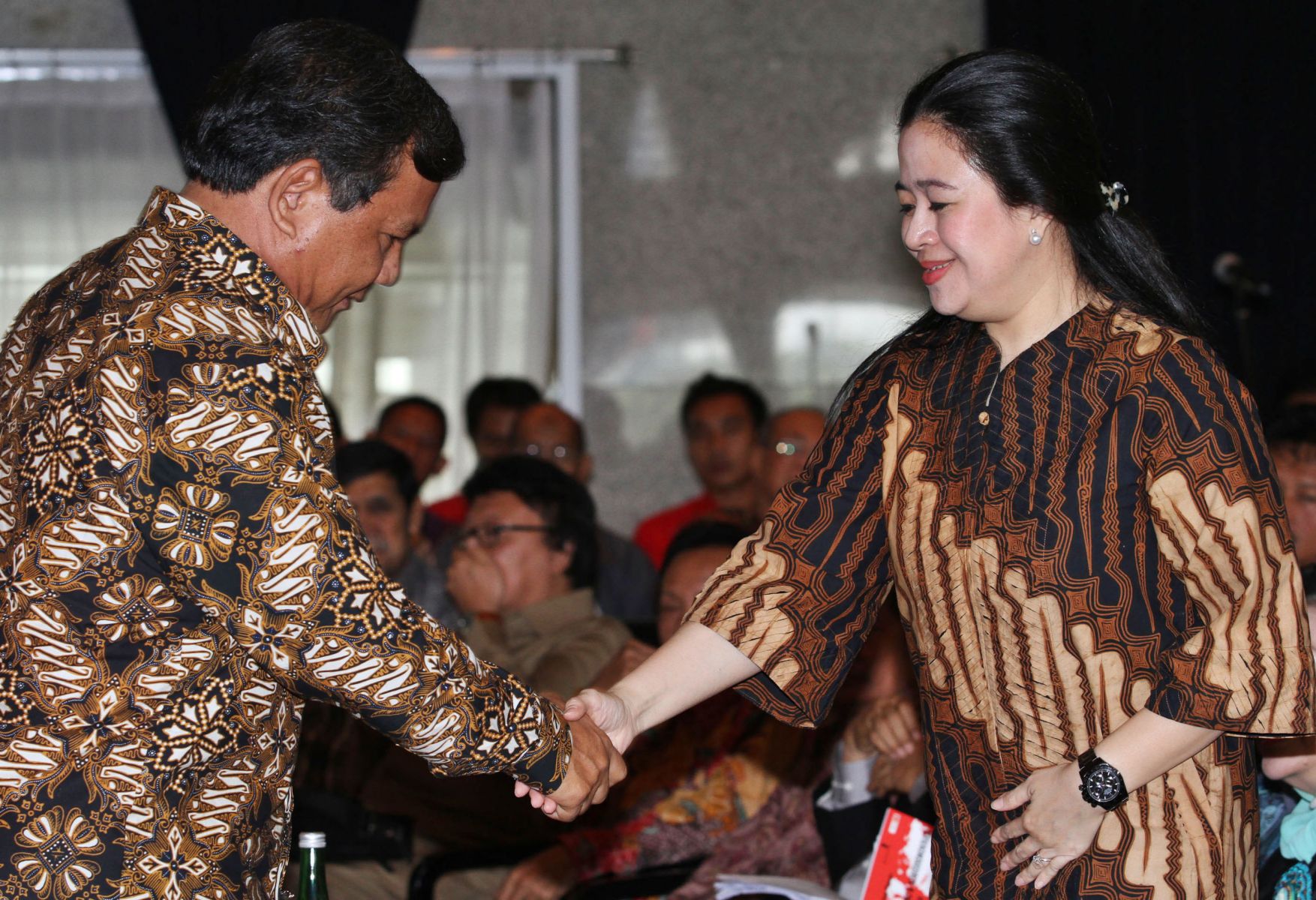 Menhan Prabowo Subianto dan Ketua DPR Puan Maharani