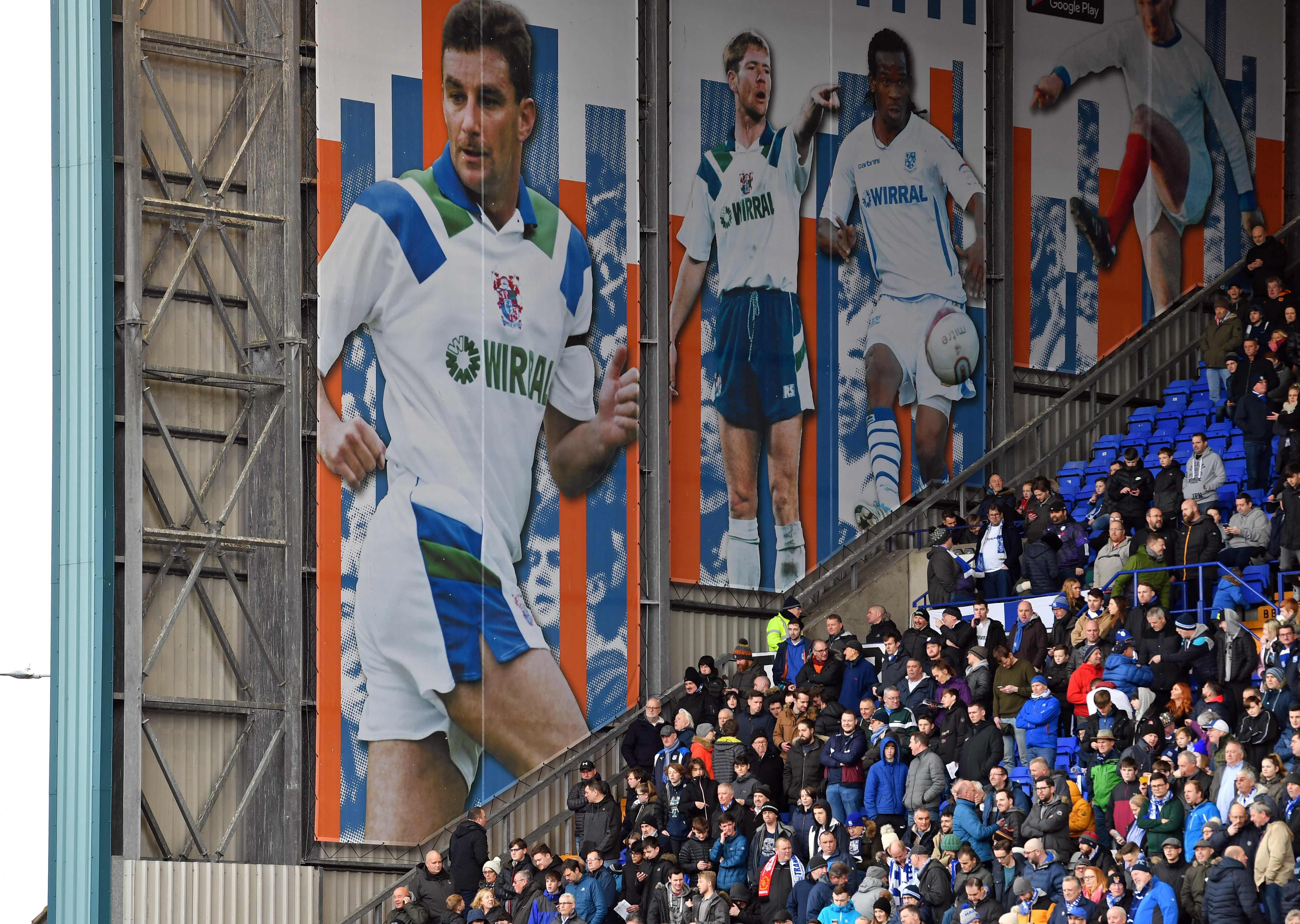 Stadion Prenton Park di Birkenhead, barat laut London, yang jadi markas Tranmere Rovers. 
