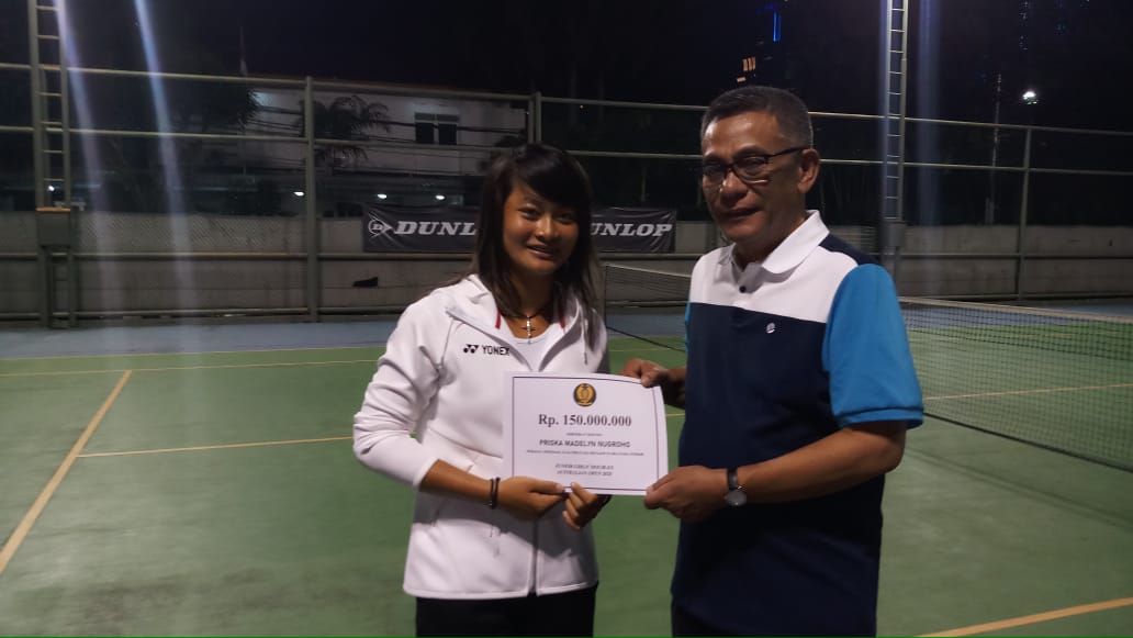 Apresiasi dari PP Pelti untuk Priska Madelyn Nugroho yang juara di Australia Terbuka Junior