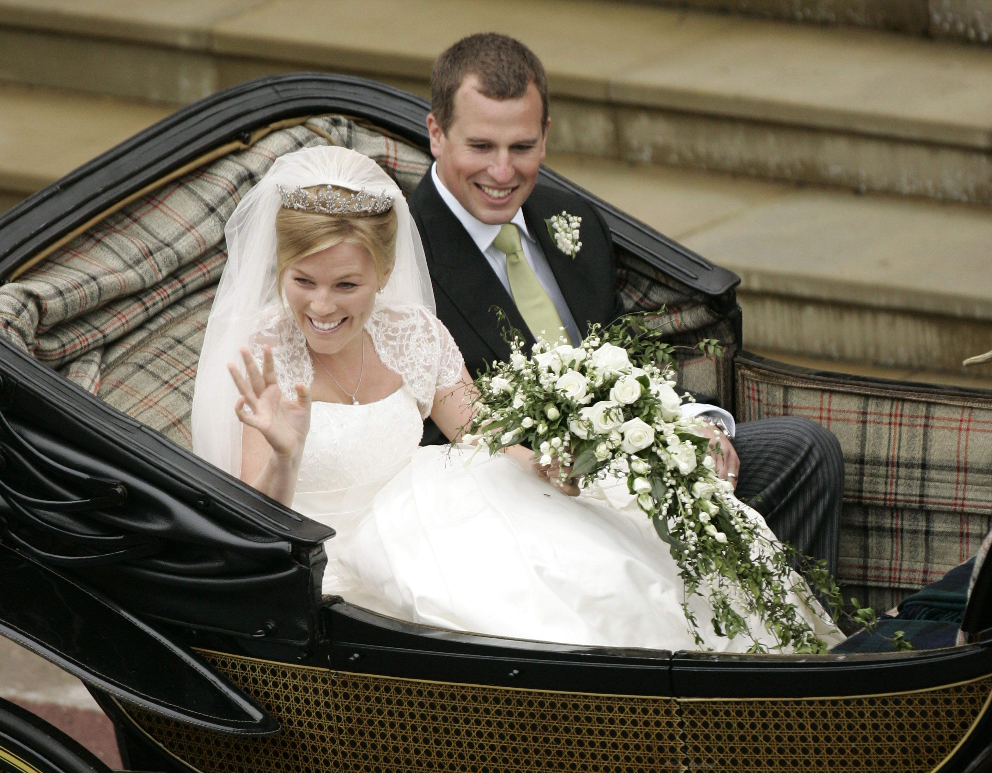 Peter Phillips saat menikah dengan Autumn Kelly pada 17 Mei 2008 lalu.