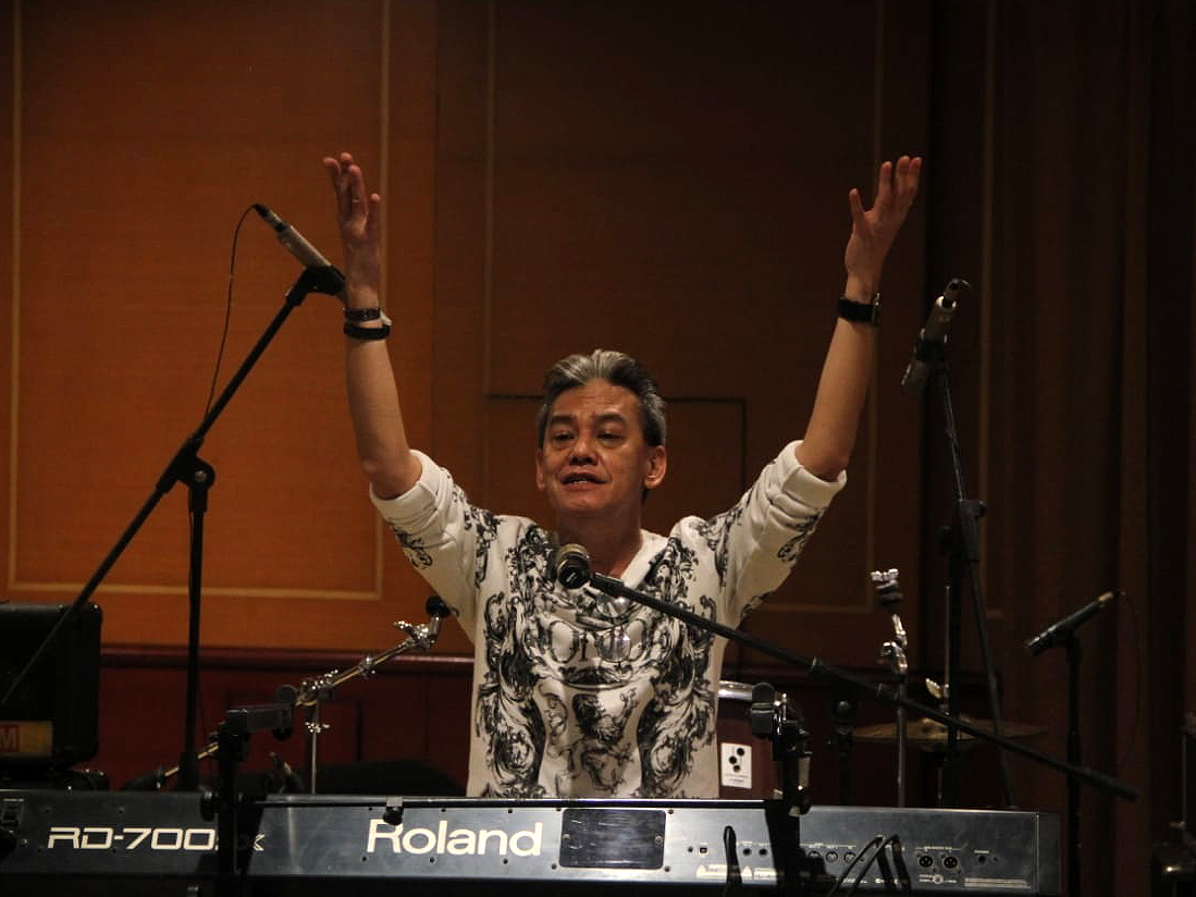 Artis Fariz RM dalam jumpa pers pagelaran JavaJazz 2020, di Jakarta, Rabu (26/2)