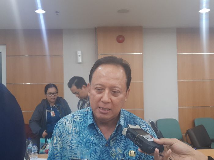 Kepala Dinas Bina Marga Pemprov DKI Jakarta, Hari Nugroho, saat ditanyai wartawan.