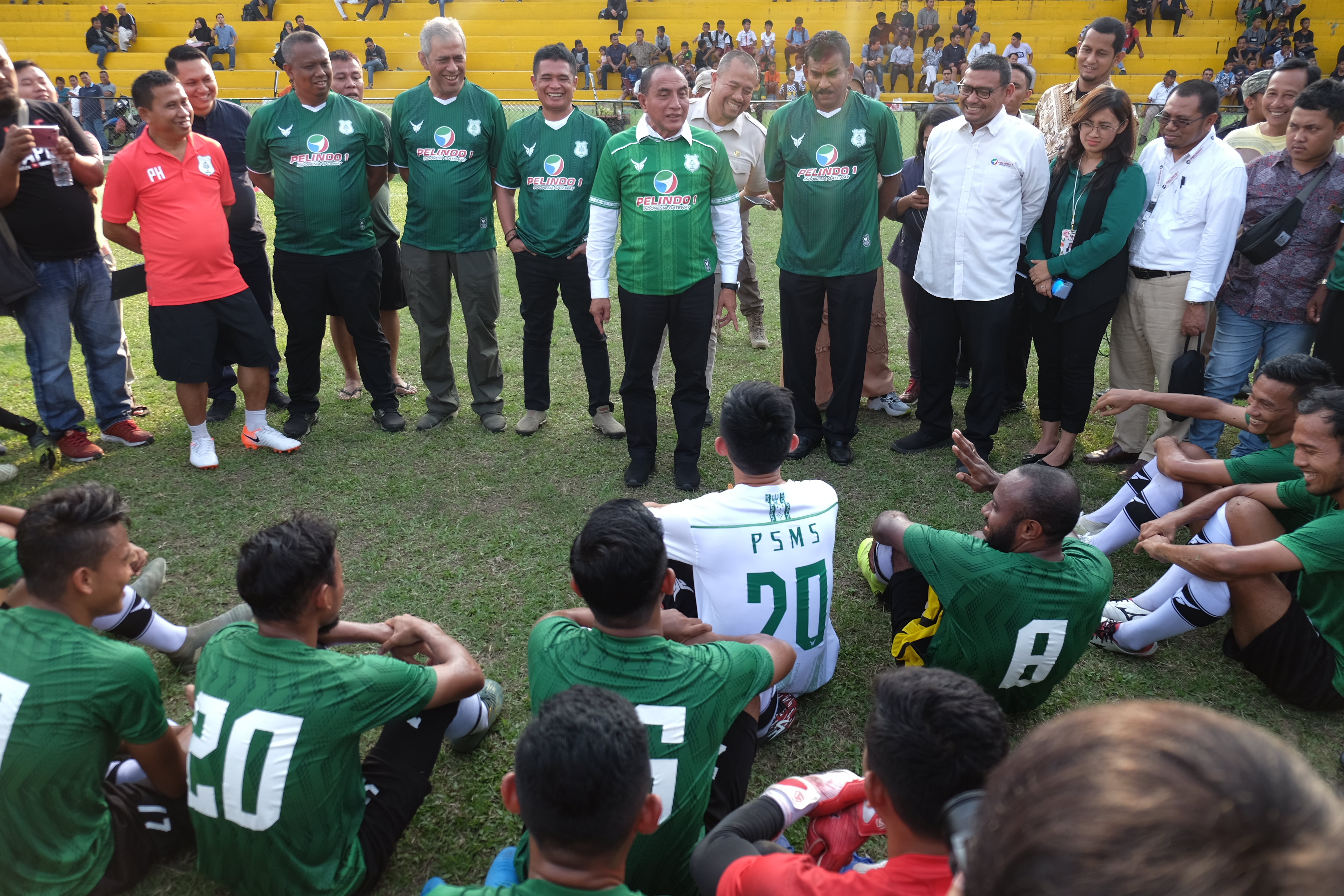 Situasi di Stadion Kebun Bunga Medan, Sumatra Utara, Kamis (27/2/2020).