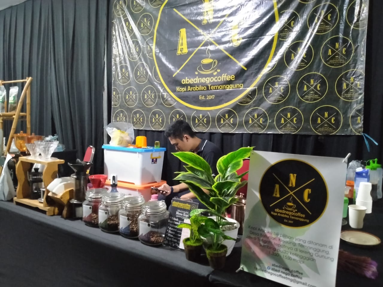 Abednego Coffee mengikuti gelaran Festival Kopi Media Indonesia.