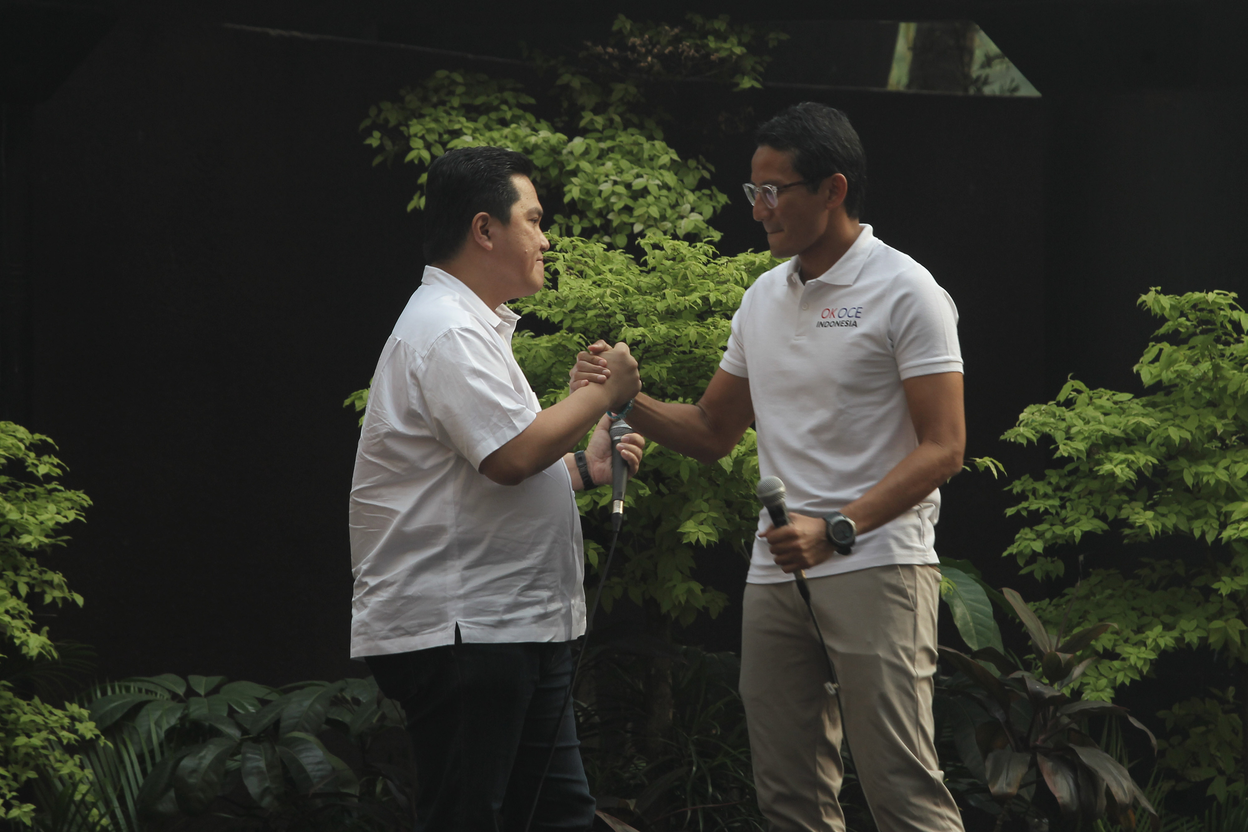 Erick Thohir dan Sandiaga Uno