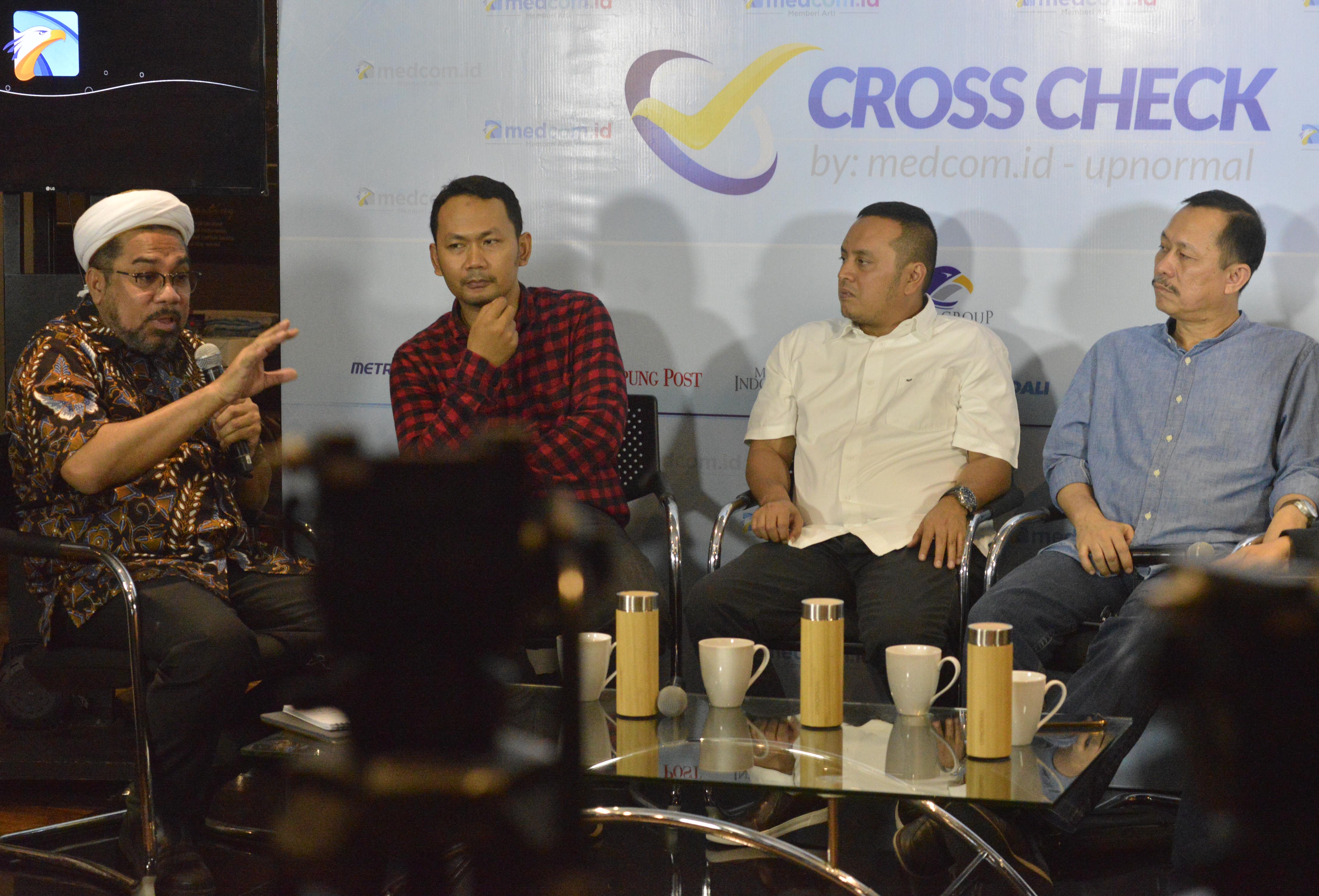 Tenaga Ahli Utama KSP, Ali Mochtar Ngabalin, menjadi pembicara dalam diskusi bertema Menimbang Kombatan ISIS Pulang, Minggu (9/2).