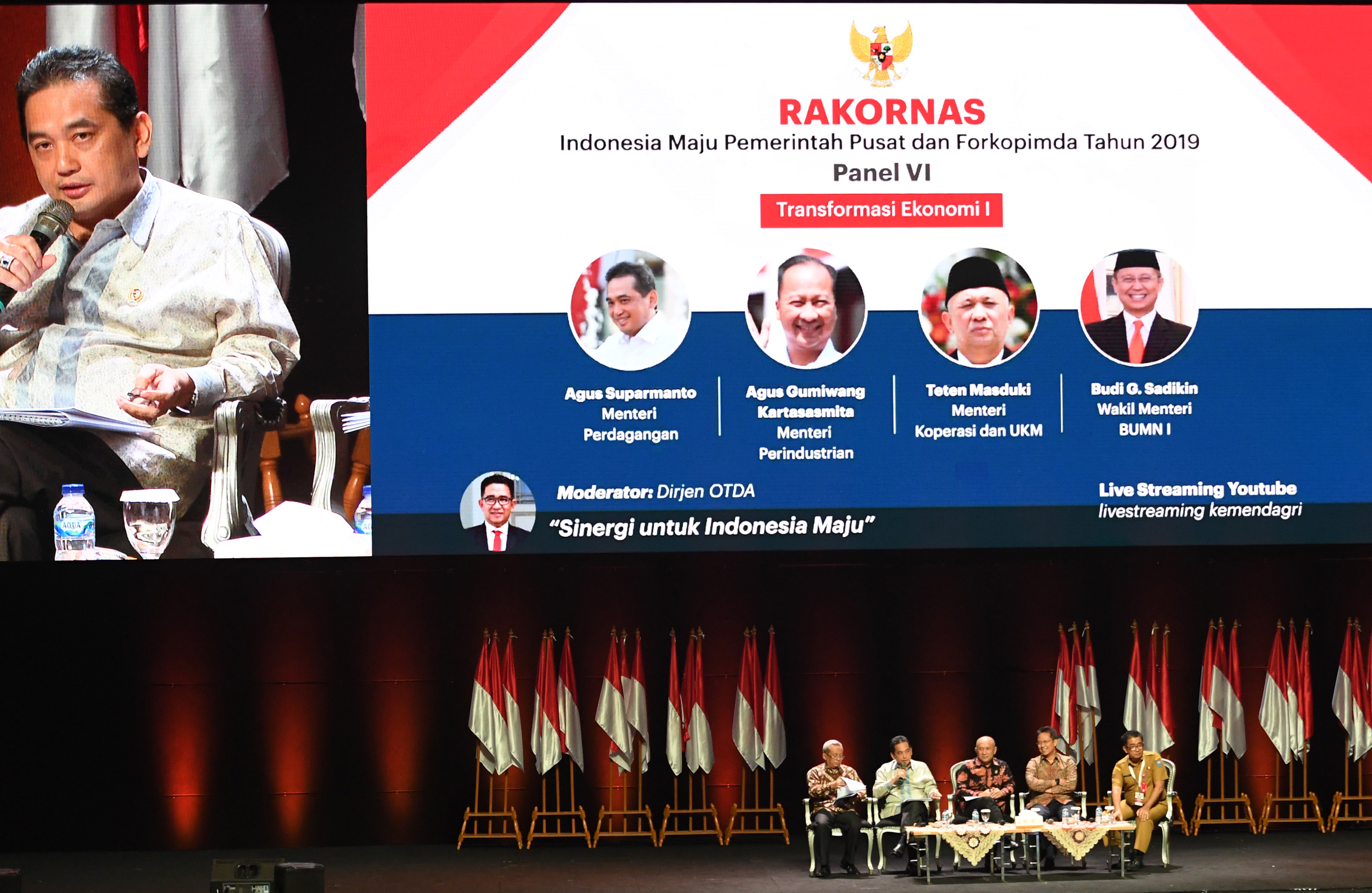 Menteri Perdagangan Agus Suparmanto saat berbicara dalam forum rakornas beberapa waktu lalu. 