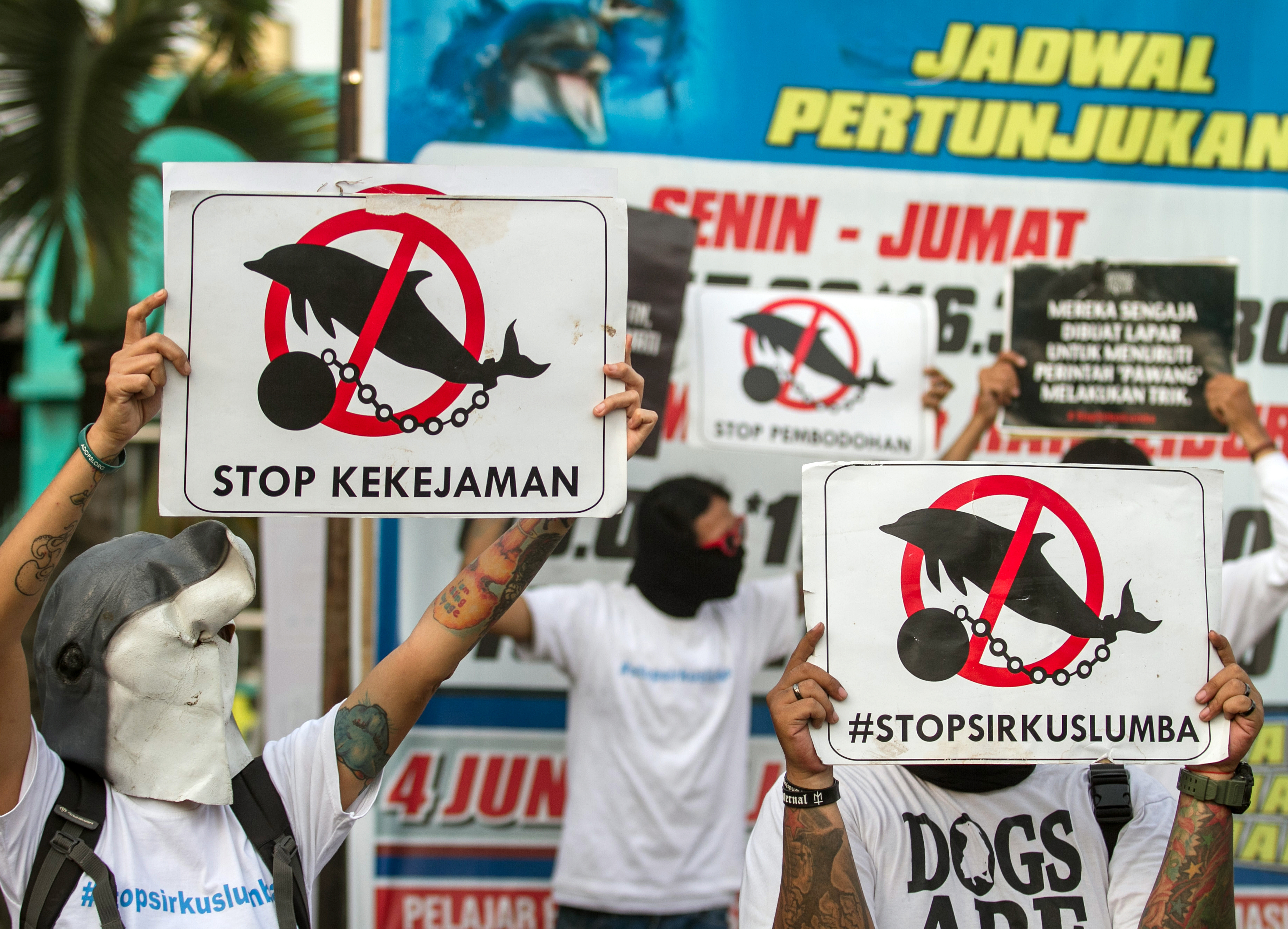 AKSI TOLAK PERTUNJUKAN SIRKUS LUMBA-LUMBA