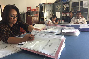 KPU Kabupaten Tabanan saat menerima pendaftaran calon anggota PPSmasa perpanjangan 3 hari.