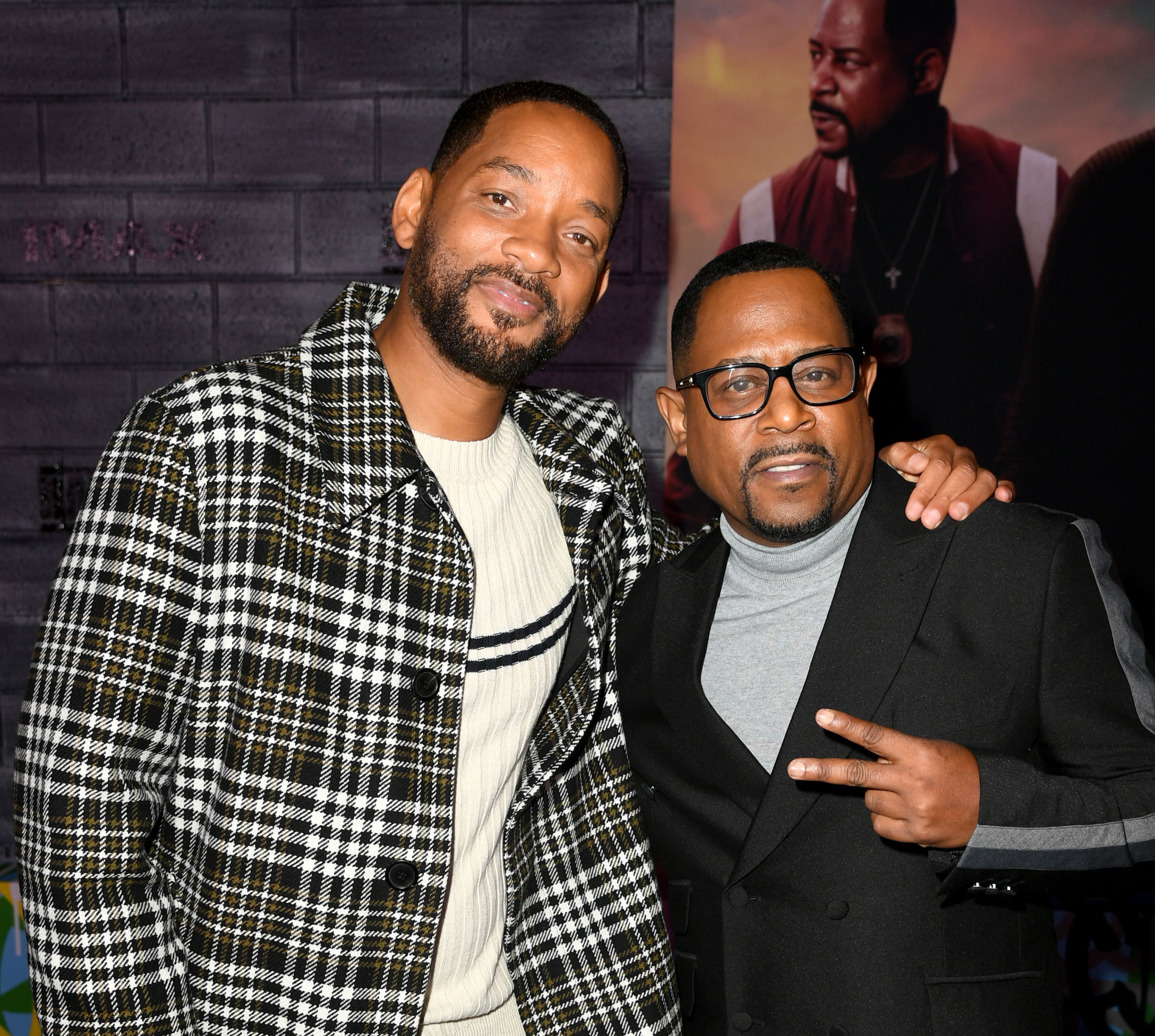 Bintang Bad Boys for Life Will Smith (kiri) dan Martin Lawrence saat menghadiri pemutaran perdana di Hollywood, California.
