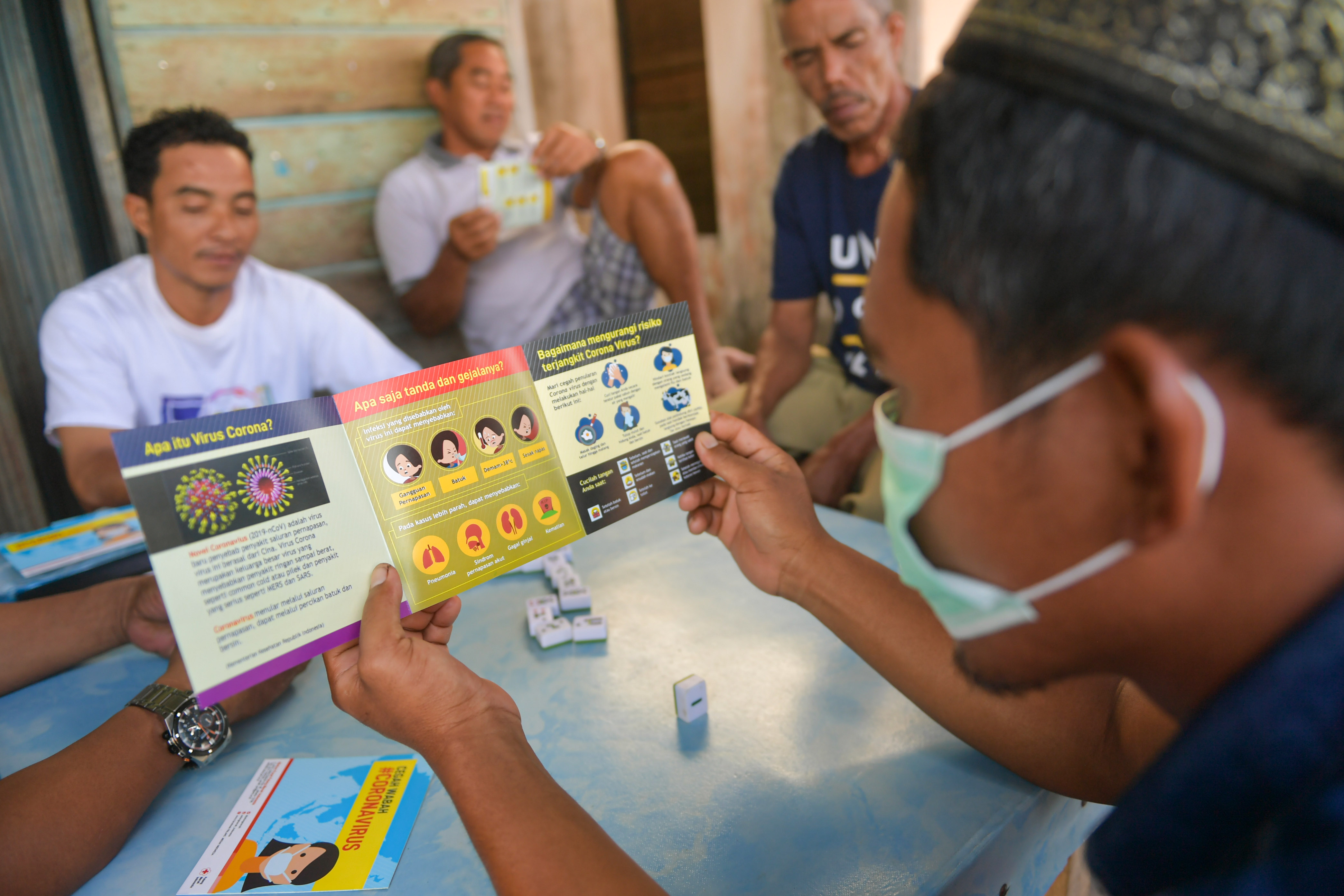 Sosialisasi virus korona di Natuna, Kepulauan Riau