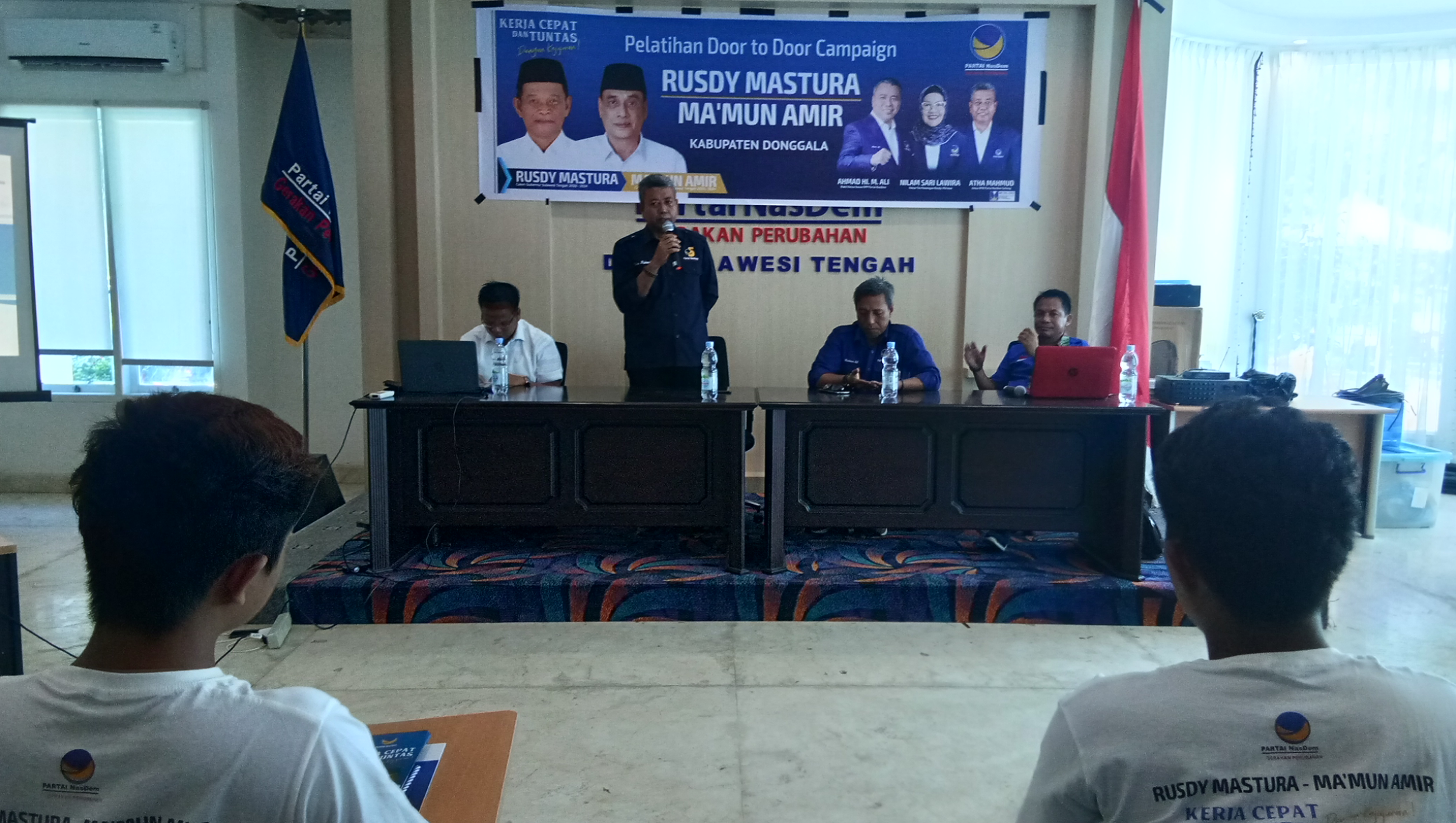 Pelatihan kampanye door to door yang digelar  DPW Partai NasDem Sulawesi Tengah