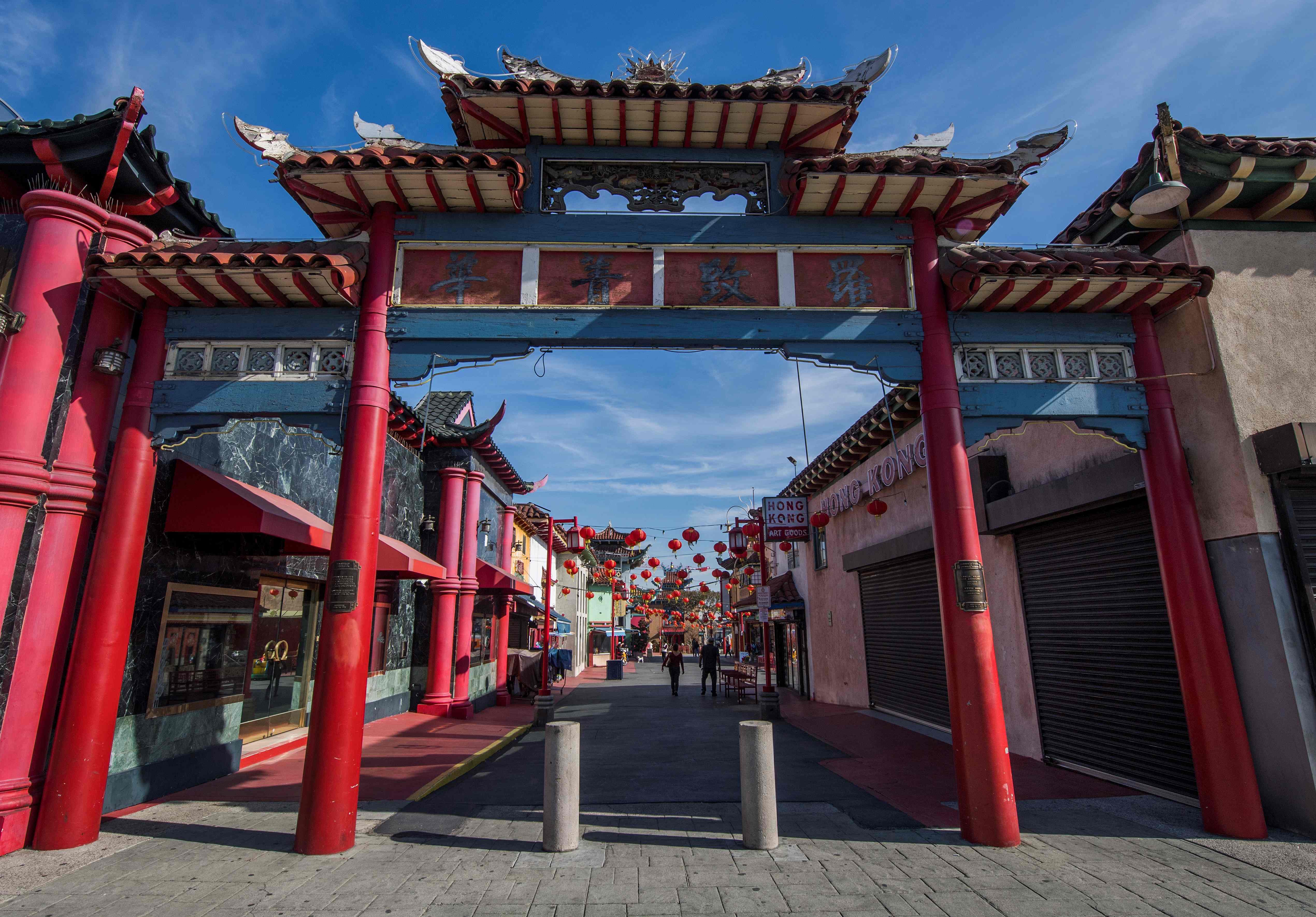 Chinatown di Los Angeles, Amerika Serikat sepi karena kekhawatiran akan virus korona