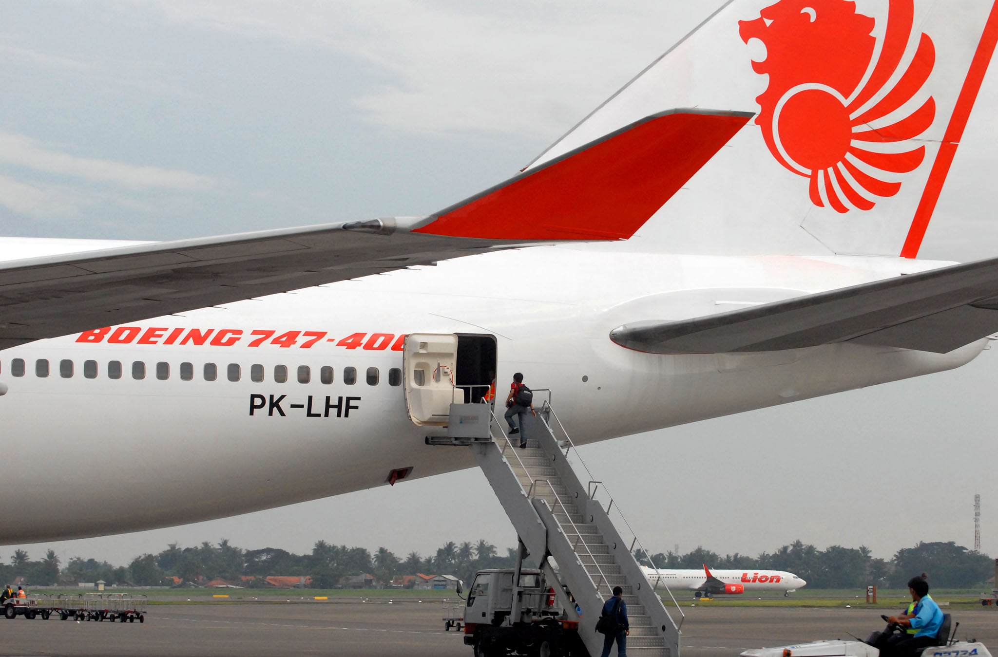 Sebuah pesawat Lion Air Boeing 747-400 Family yang akan dioperasikan ke Timur Tengah diperkenalkan beberapa waktu lalu.