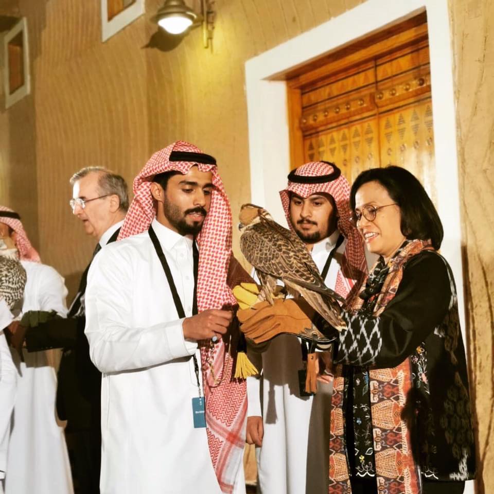 Menteri Keuangan Sri Mulyani Indrawati menghadiri pertemuan menteri keuangan dan gubernur bank sentral dari negara anggota G20 di Riyadh