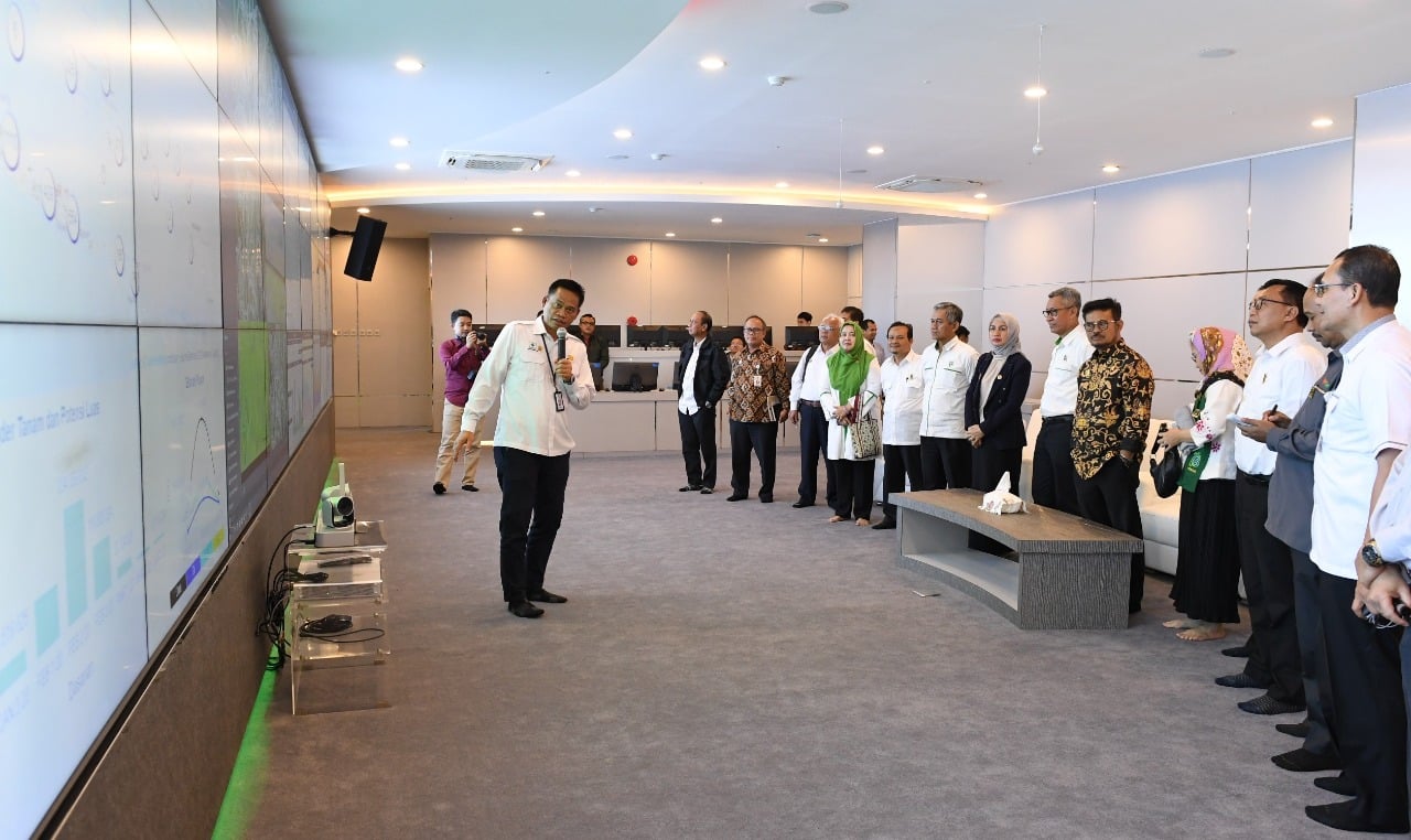Mentan) RI, Syahrul Yasin Limpo, saat menerima Perhimpunan Agronomi Indonesia (Peragi) di Agriculture War Room (AWR), Jakarta.