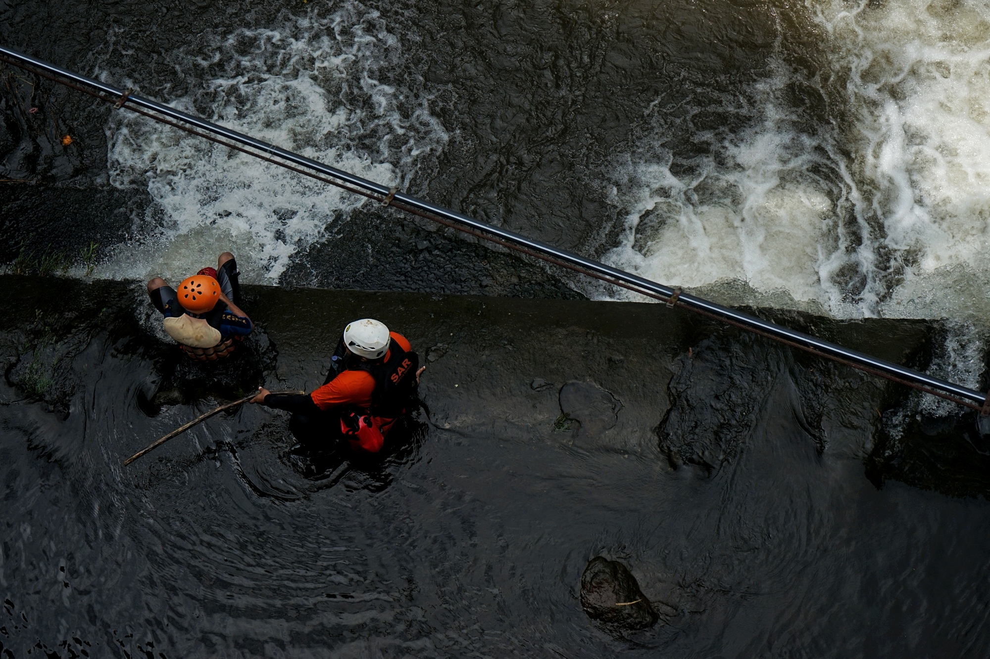 Pencarian siswa SMPN 1 Turi yang hanyut di Sungai Sempor, Sleman, DIY