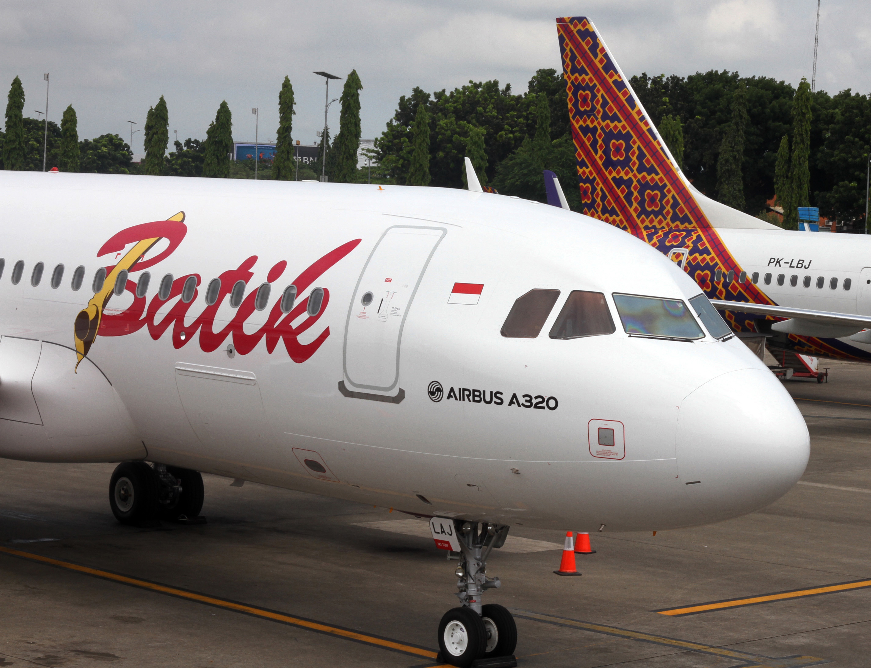 Pesawat Batik Air di Bandara Soekarno Hatta, Banten. 