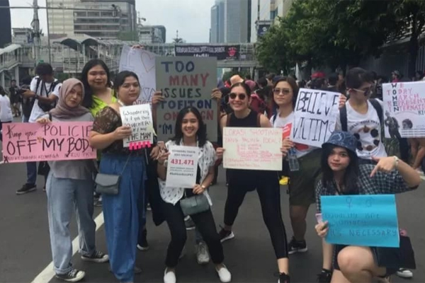 Aksi dalam rangka Hari Perempuan Internasional