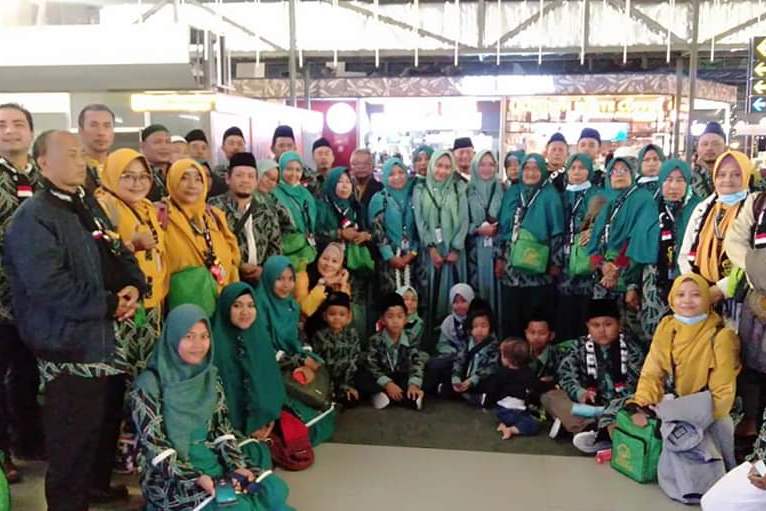 Calon jemaah umrah asal Kabupaten Brebes, Jawa Tengah.