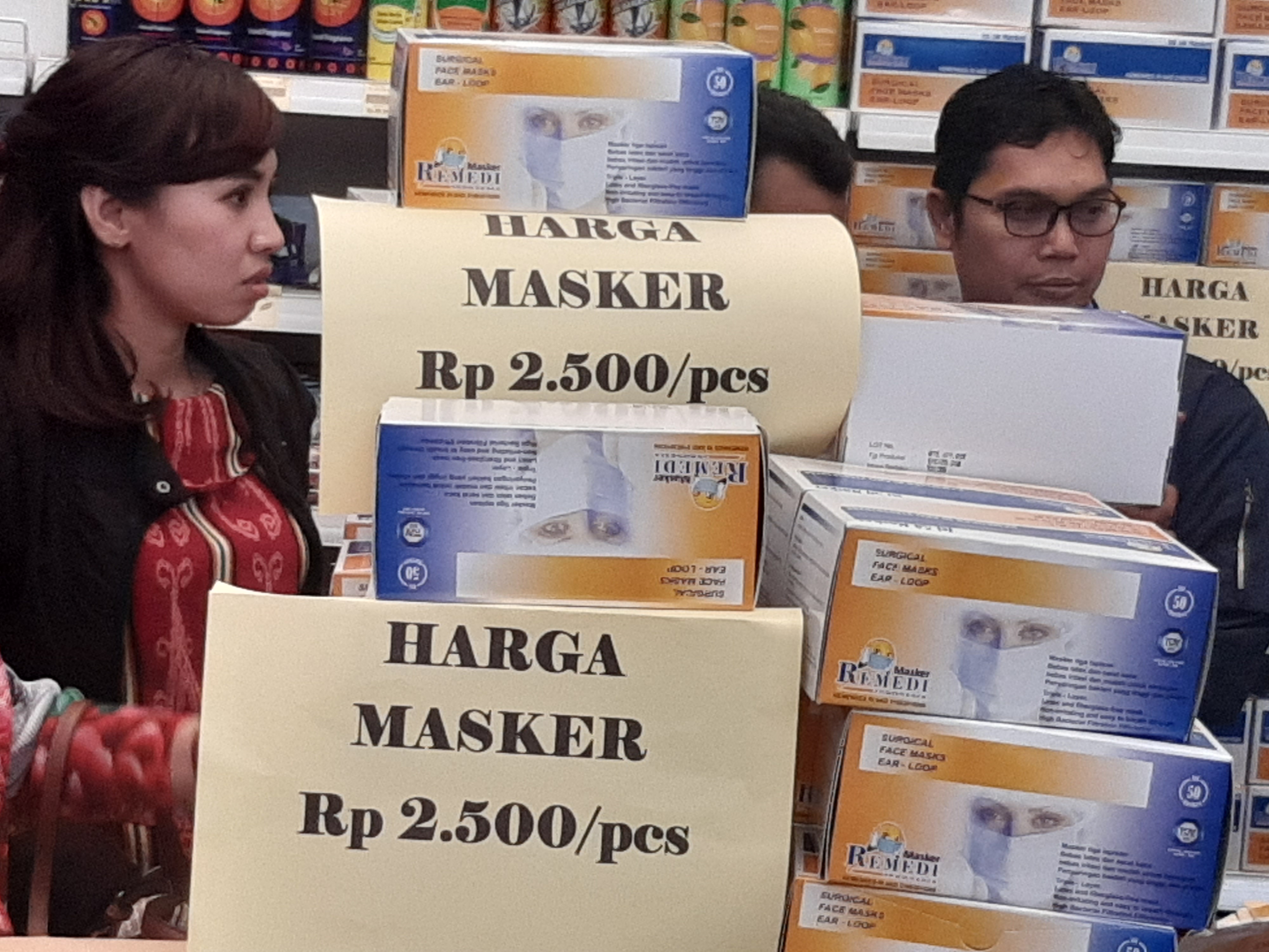 Harga masker di Pasar Pramuka Rp2.500 per lembar