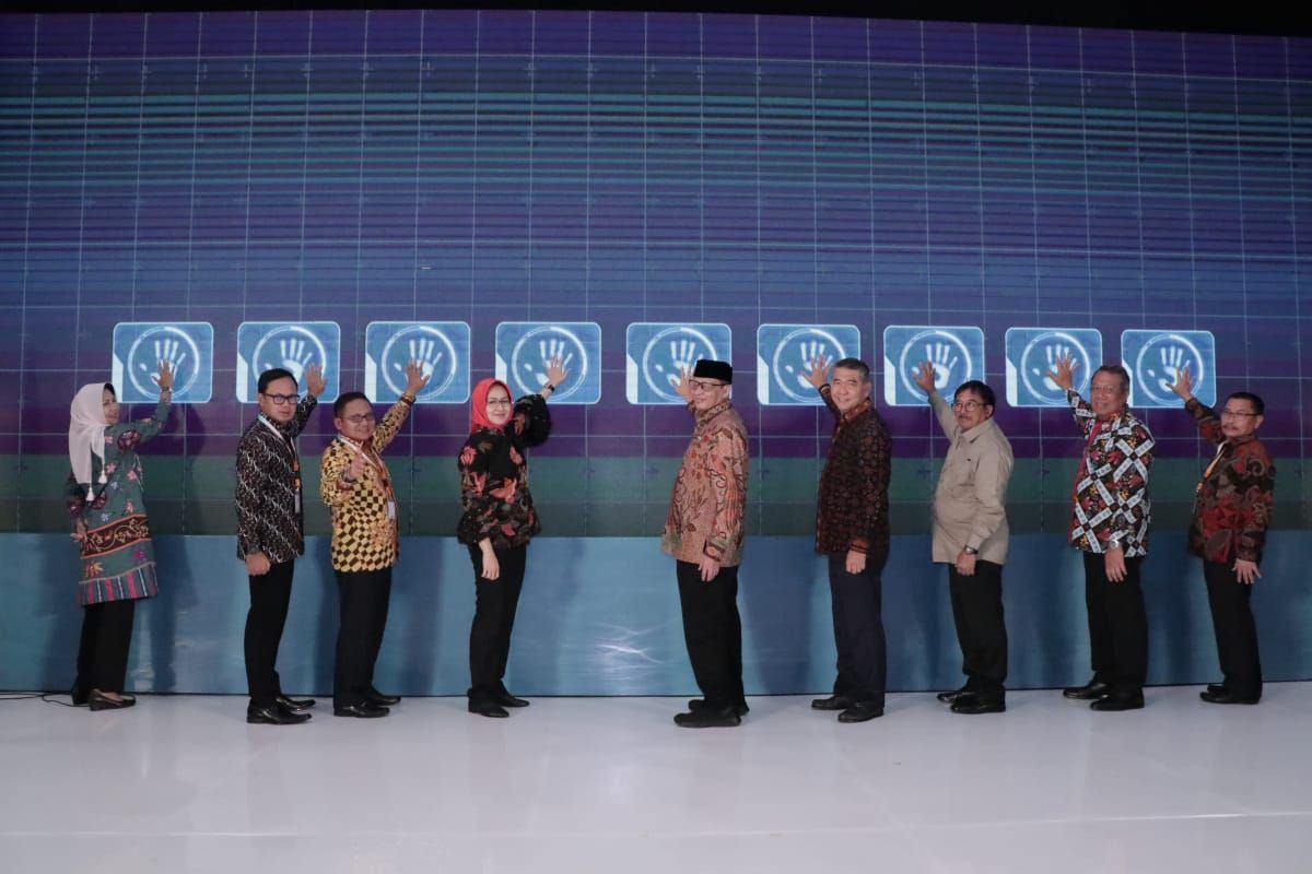 Acara Launching Indonesia City Expo Apeksi 2020 di kawasan Bintaro-Tangsel, Rabu (19/2).