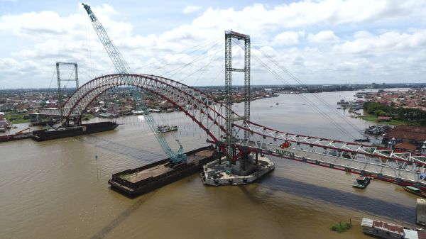 Pembangunan Jembatan Musi VI yang menjadi sarana prioritas dan penunjang transportasi Asian Games 2018
