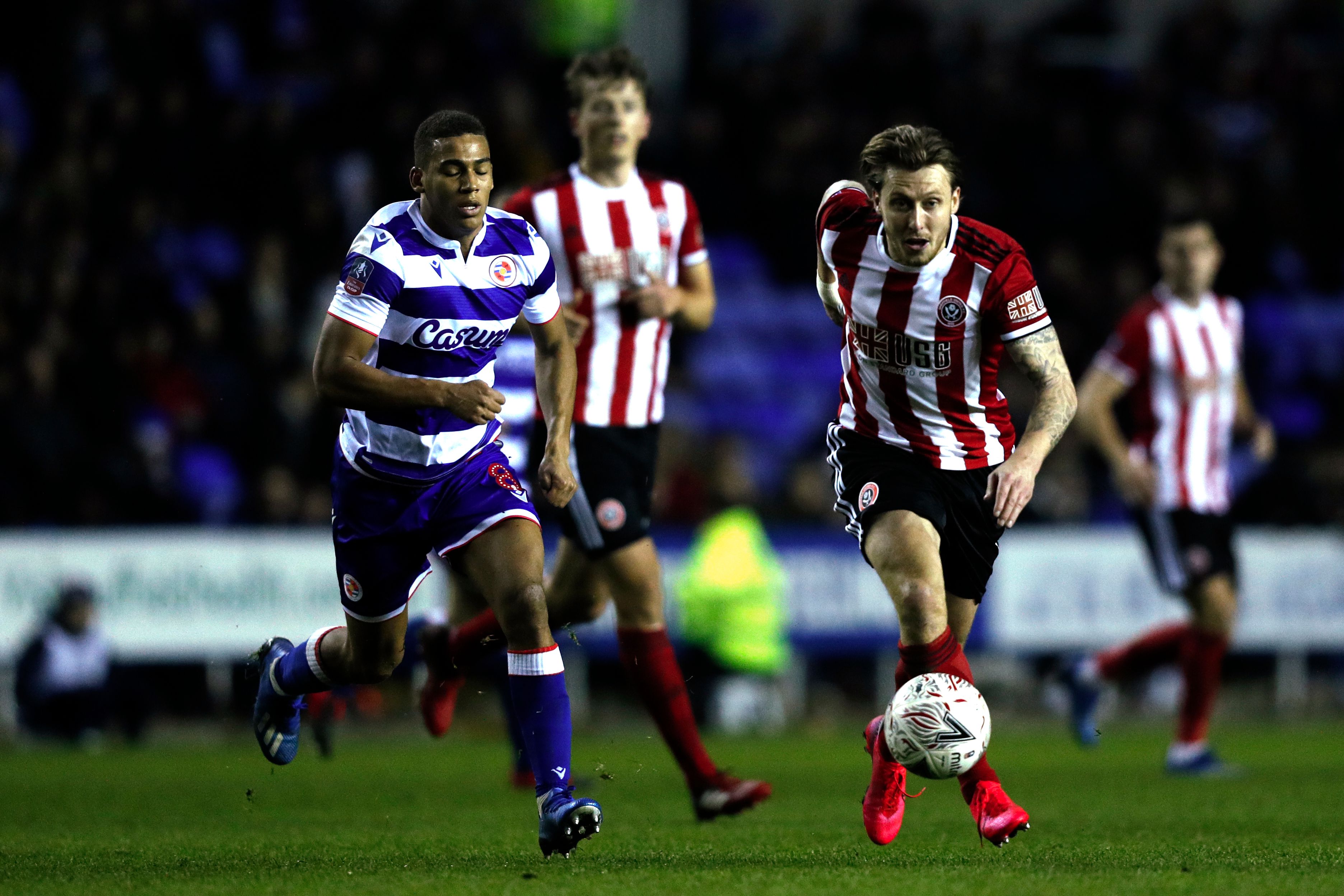 Laga putaran kelima Piala FA antara Sheffieled United dan Reading