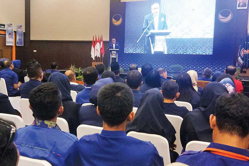 Wakil Ketua Umum Partai NasDem Ahmad Ali di Palu, kemarin.