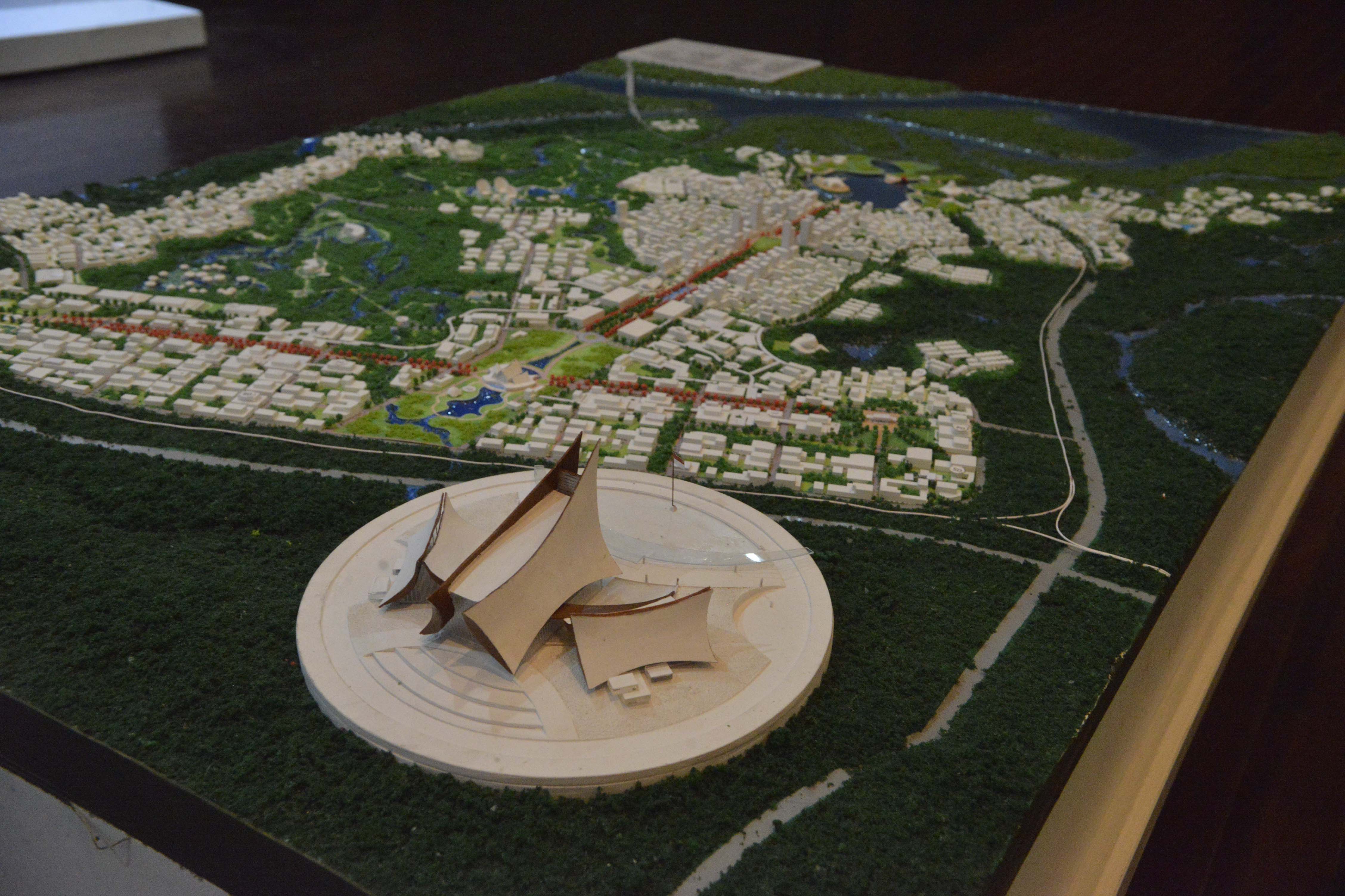 Maket ibu kota baru di Kementerian PUPR