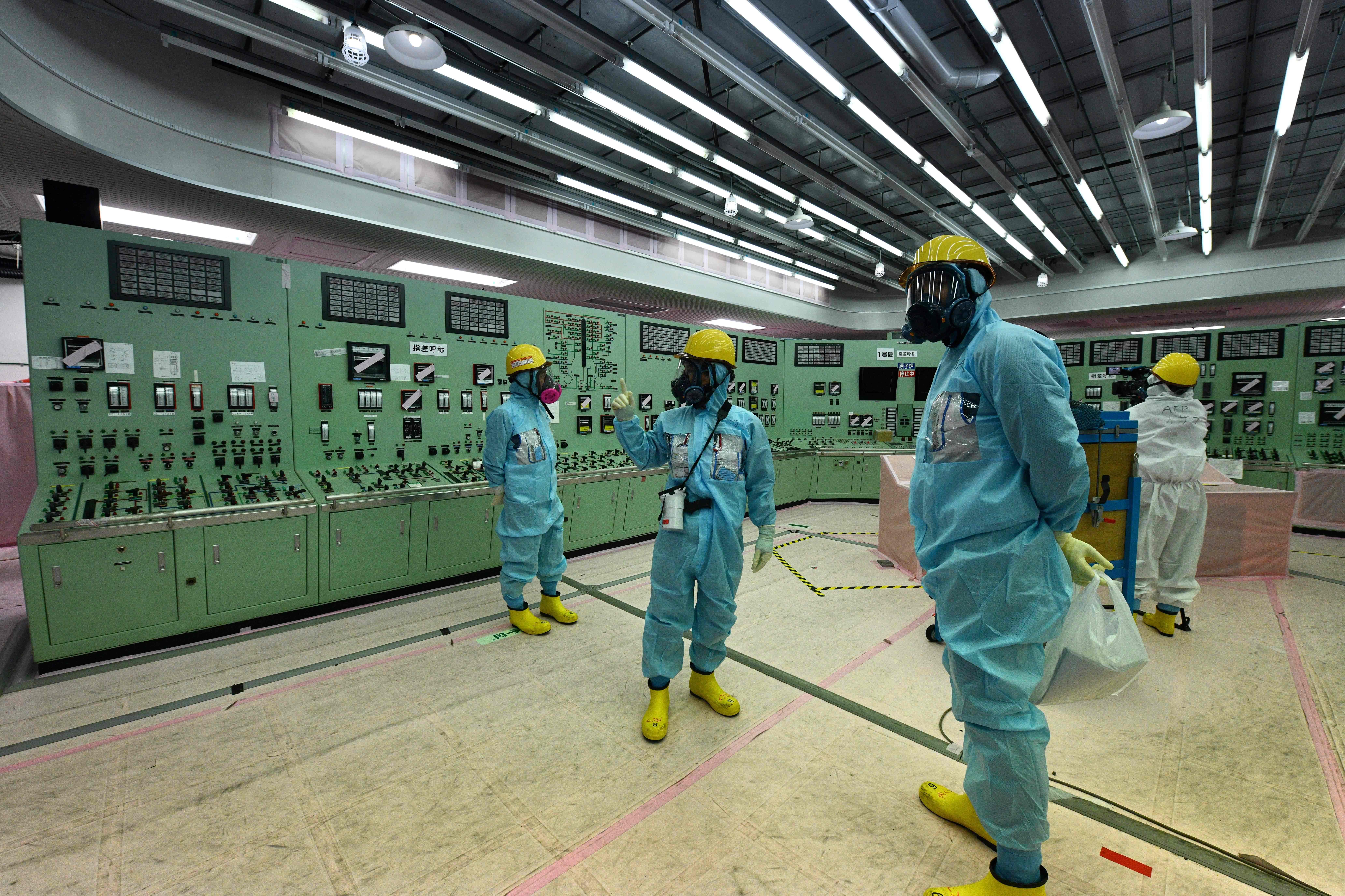  Situasi di pusat kontrol di satu reaktor di Tokyo Electric Power Company's  Fukushima Daiichi pada 3 Februari 2020
