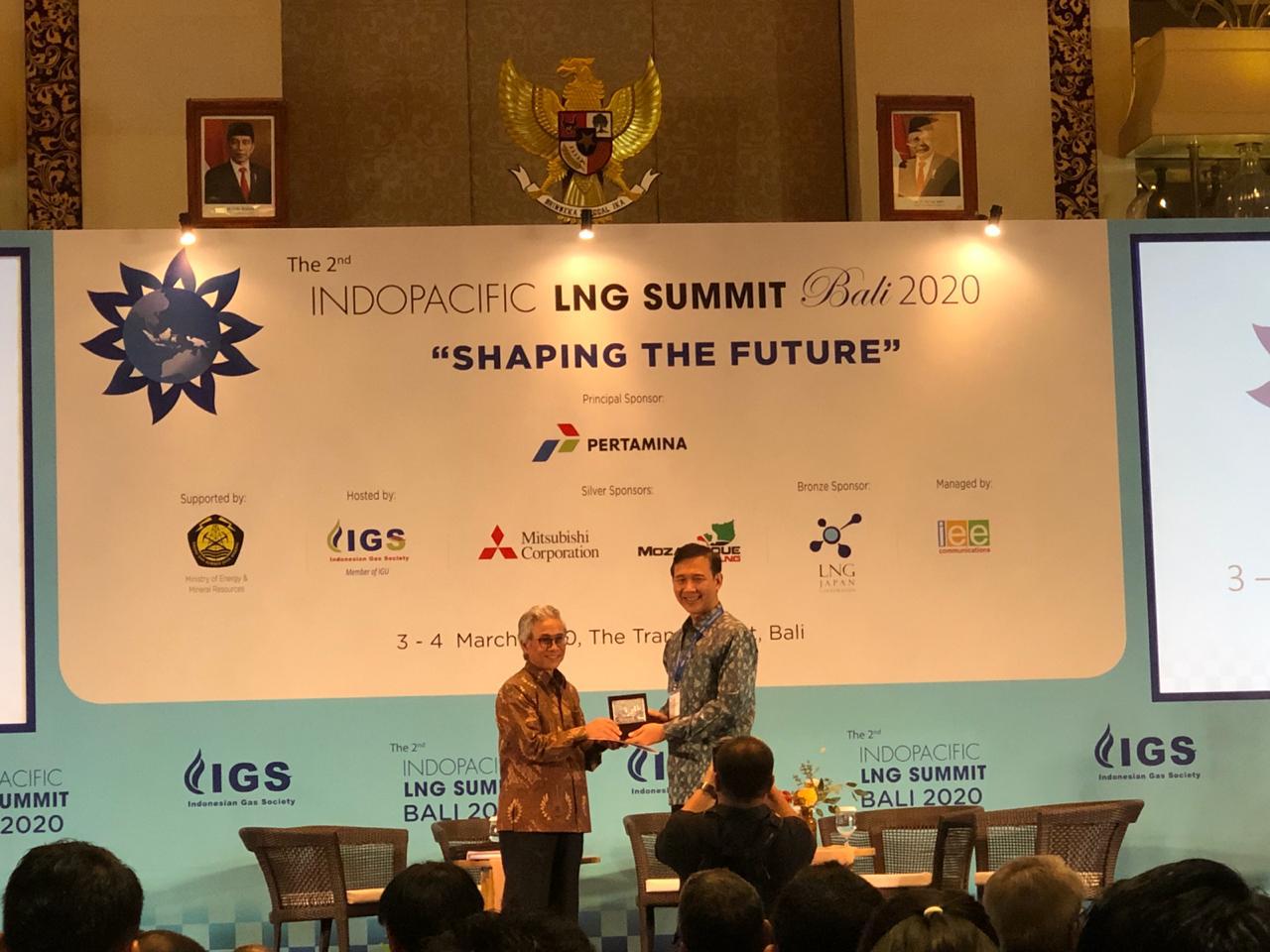 Kepala SKK Migas, Dwi Soetjipto, saat menjadi pembicara kunci dalam Indopacific LNG Summit Bali 2020.
