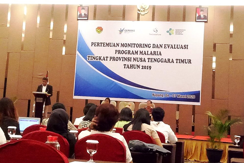 Pertemuan monitoring dan evaluasi program malaria di Kupang, Nusa Tenggara Timur (NTT), Kamis (5/3).