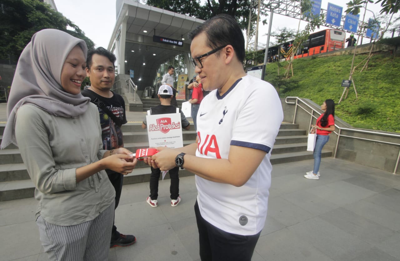 Kampanye gerakan cegah virus Covid-19 dengan menjaga kebersihan tangan di Jakarta. 